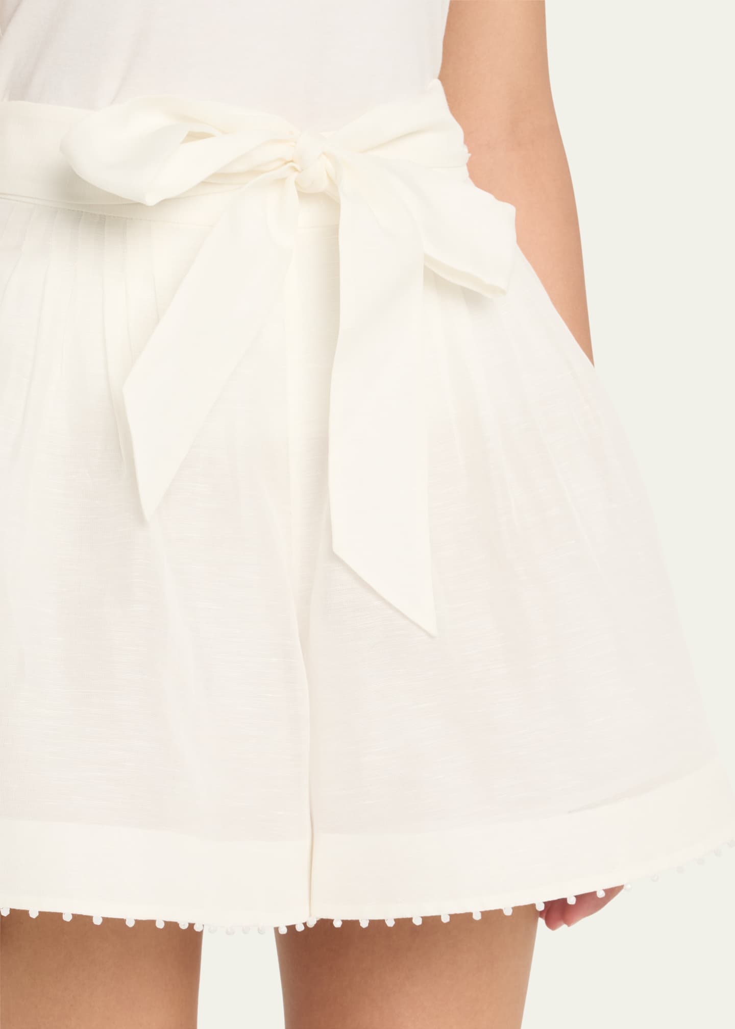 Zimmermann Dawning Beaded Tuck Shorts Image 5 of 5