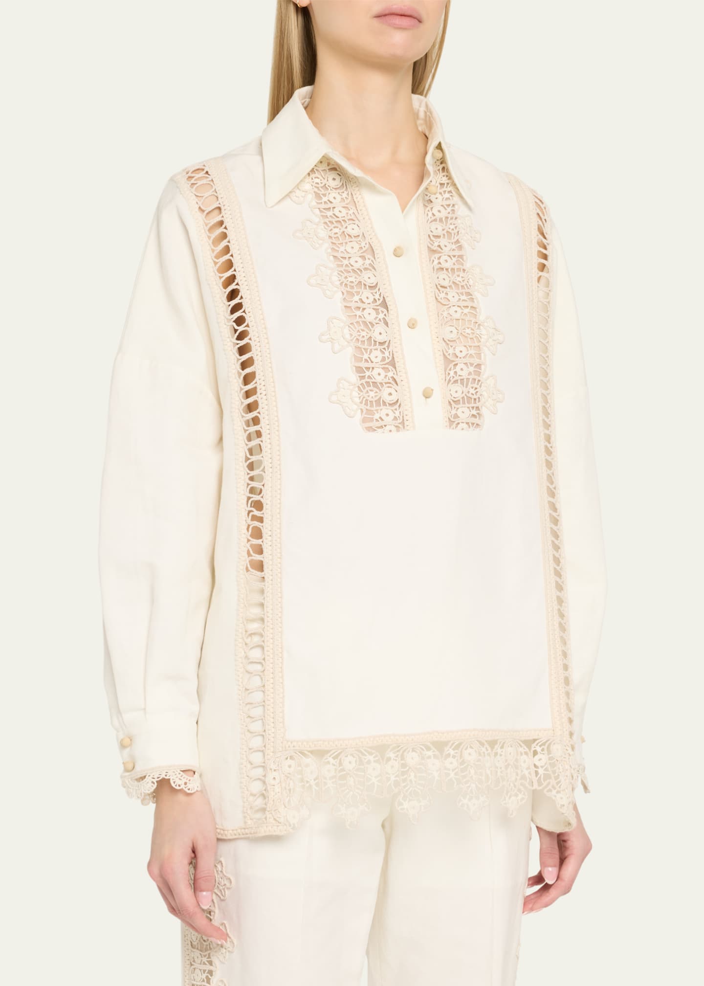 Zimmermann Illuminate Trimmed Shirt Image 4 of 5