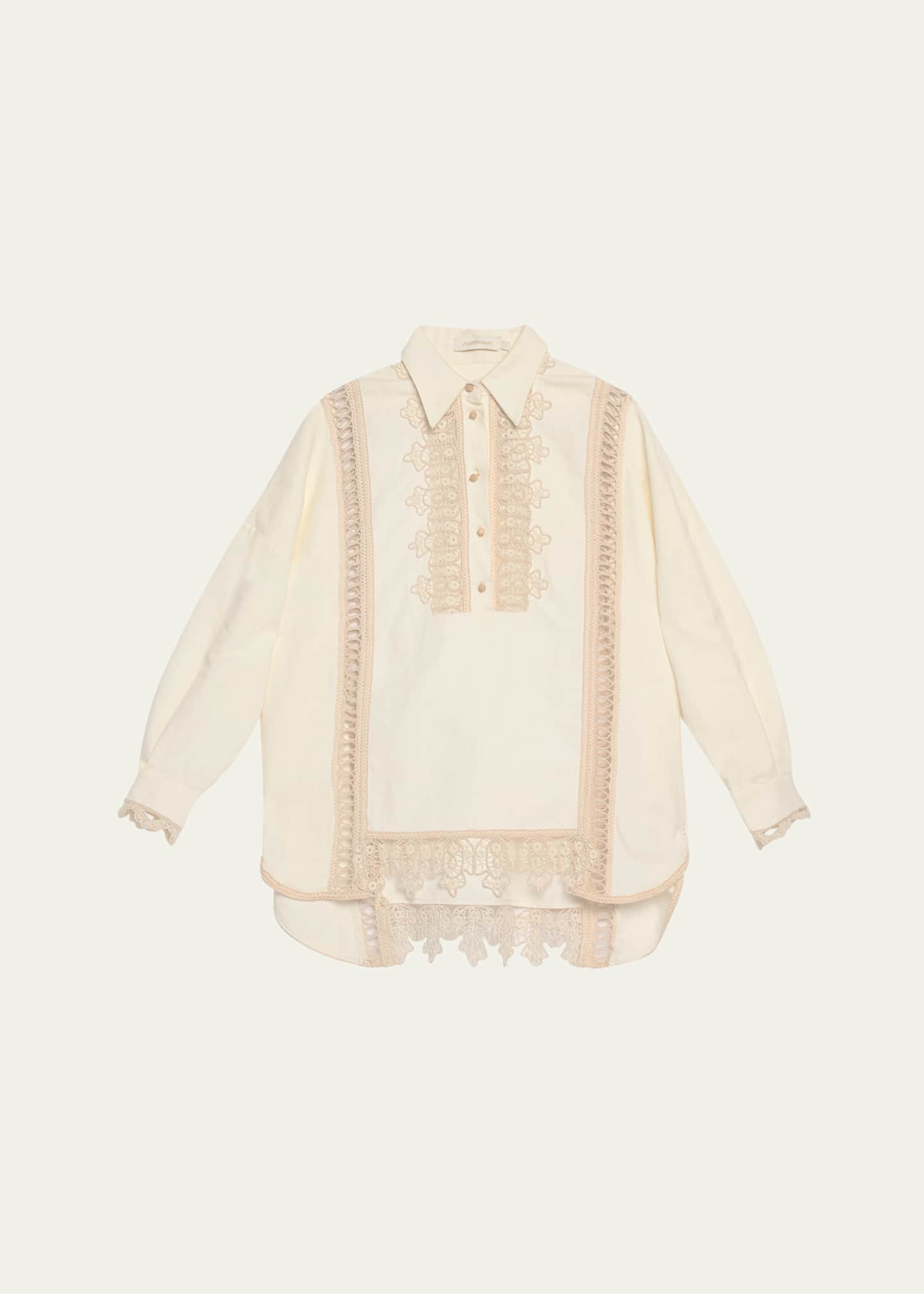 Zimmermann Illuminate Trimmed Shirt Image 1 of 5