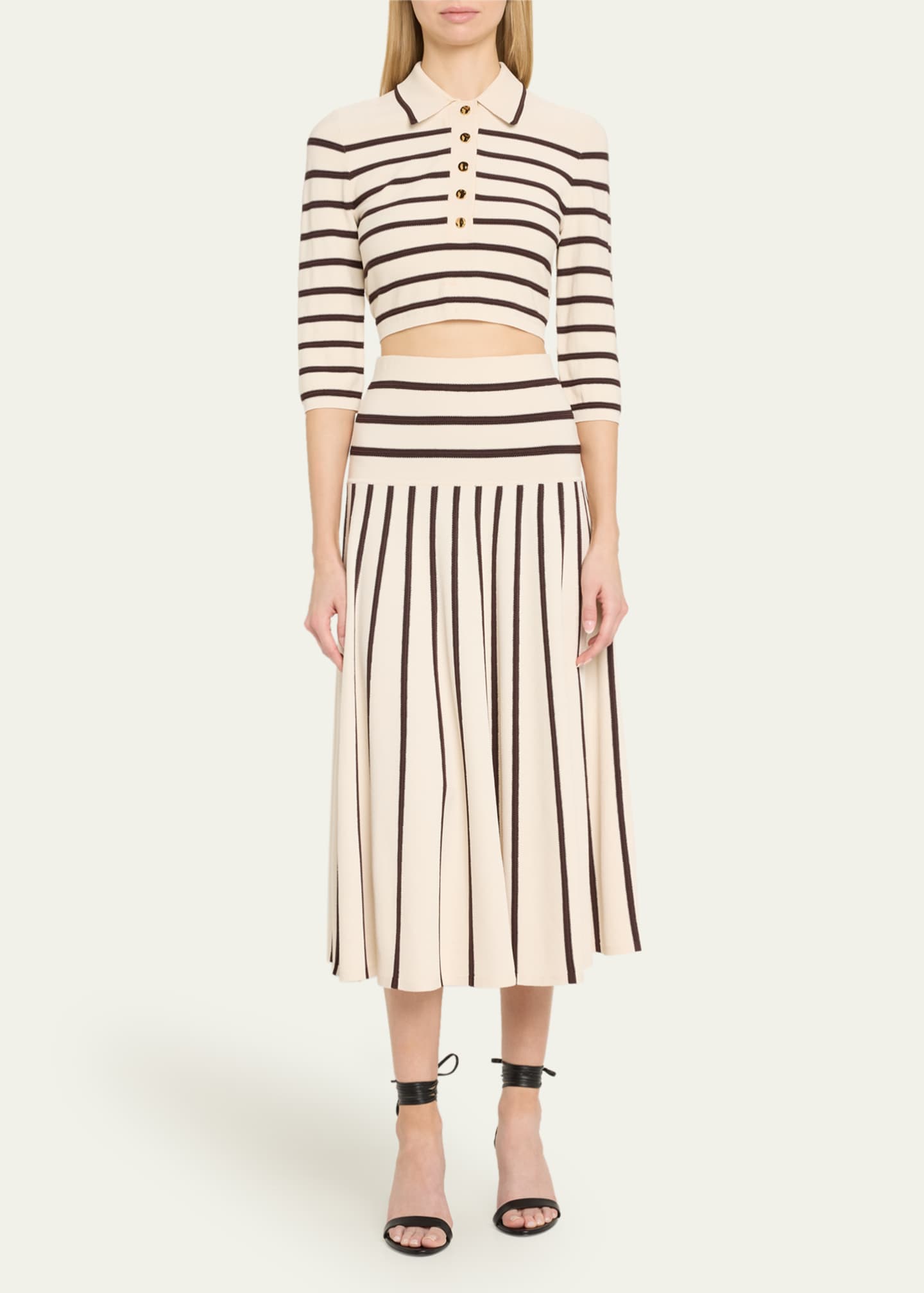 Zimmermann Illuminate Stripe Polo Top Image 2 of 5