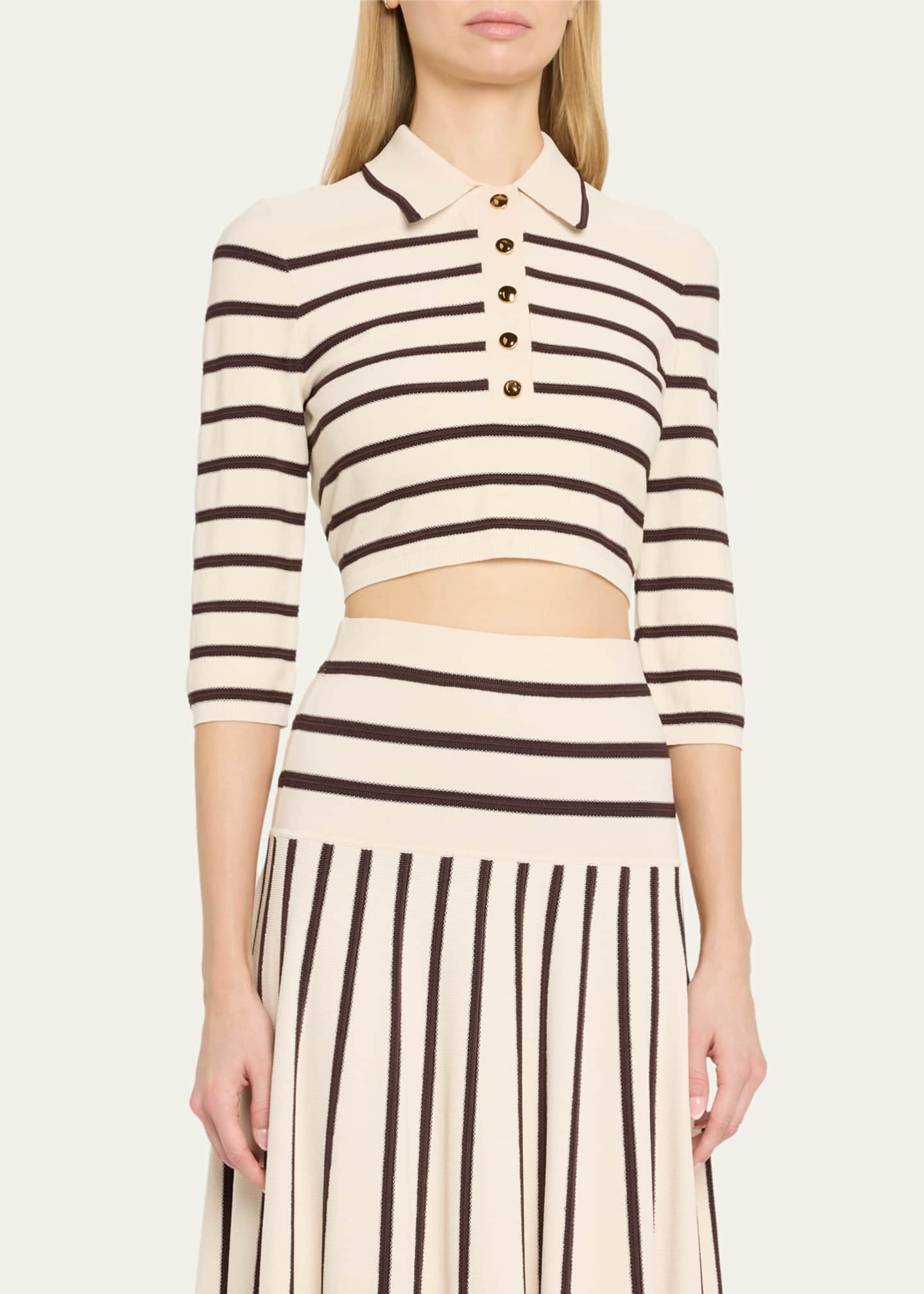 Zimmermann Illuminate Stripe Polo Top Image 4 of 5