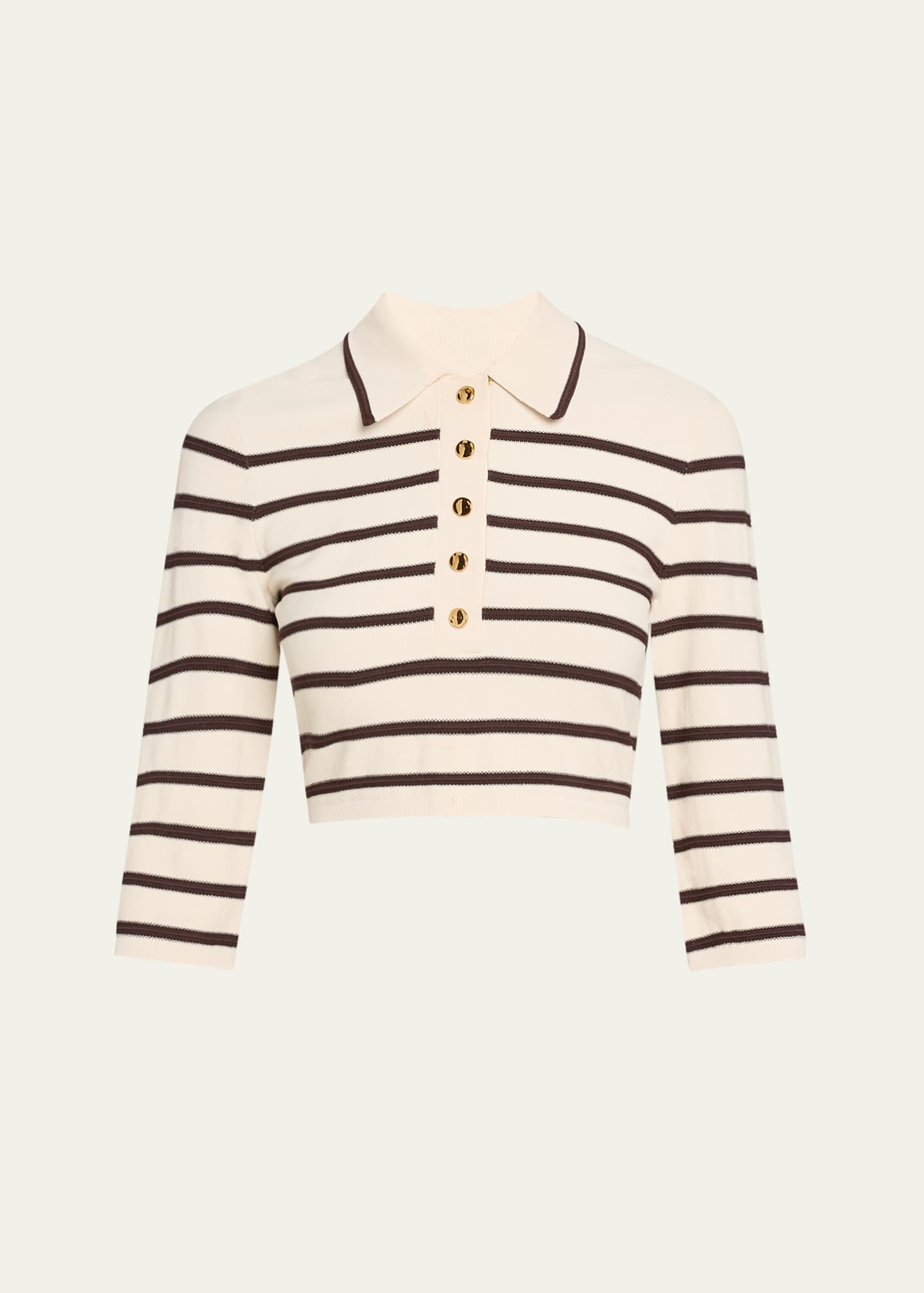 Zimmermann Illuminate Stripe Polo Top Image 1 of 5