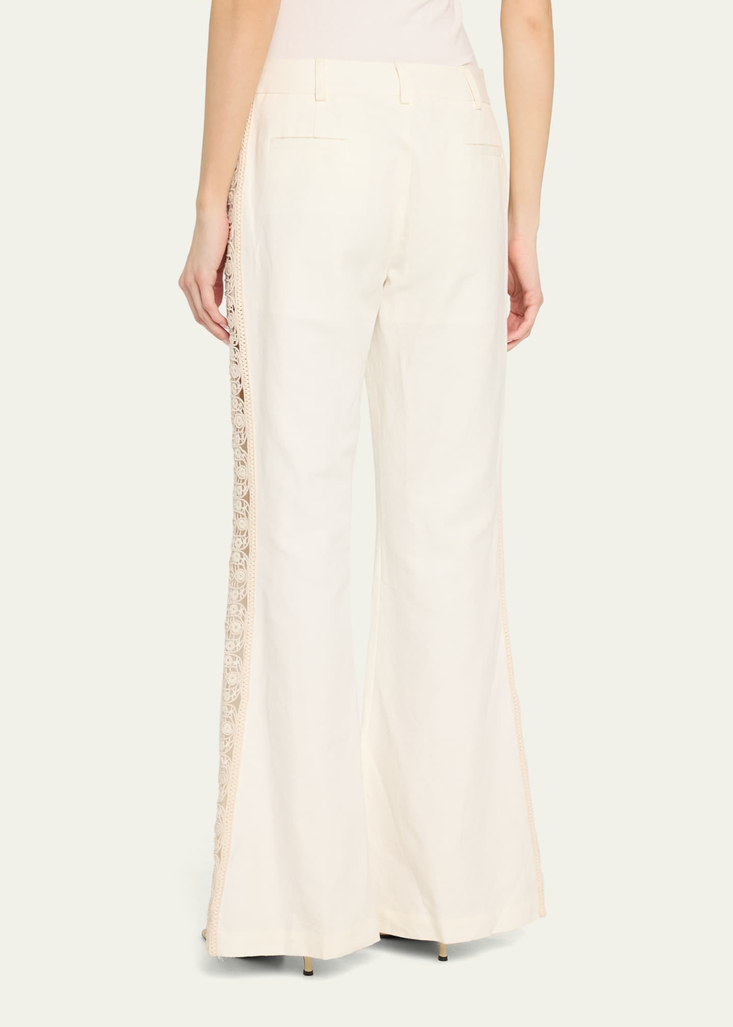 Zimmermann Illuminate Trimmed Flare Pants Image 3 of 5