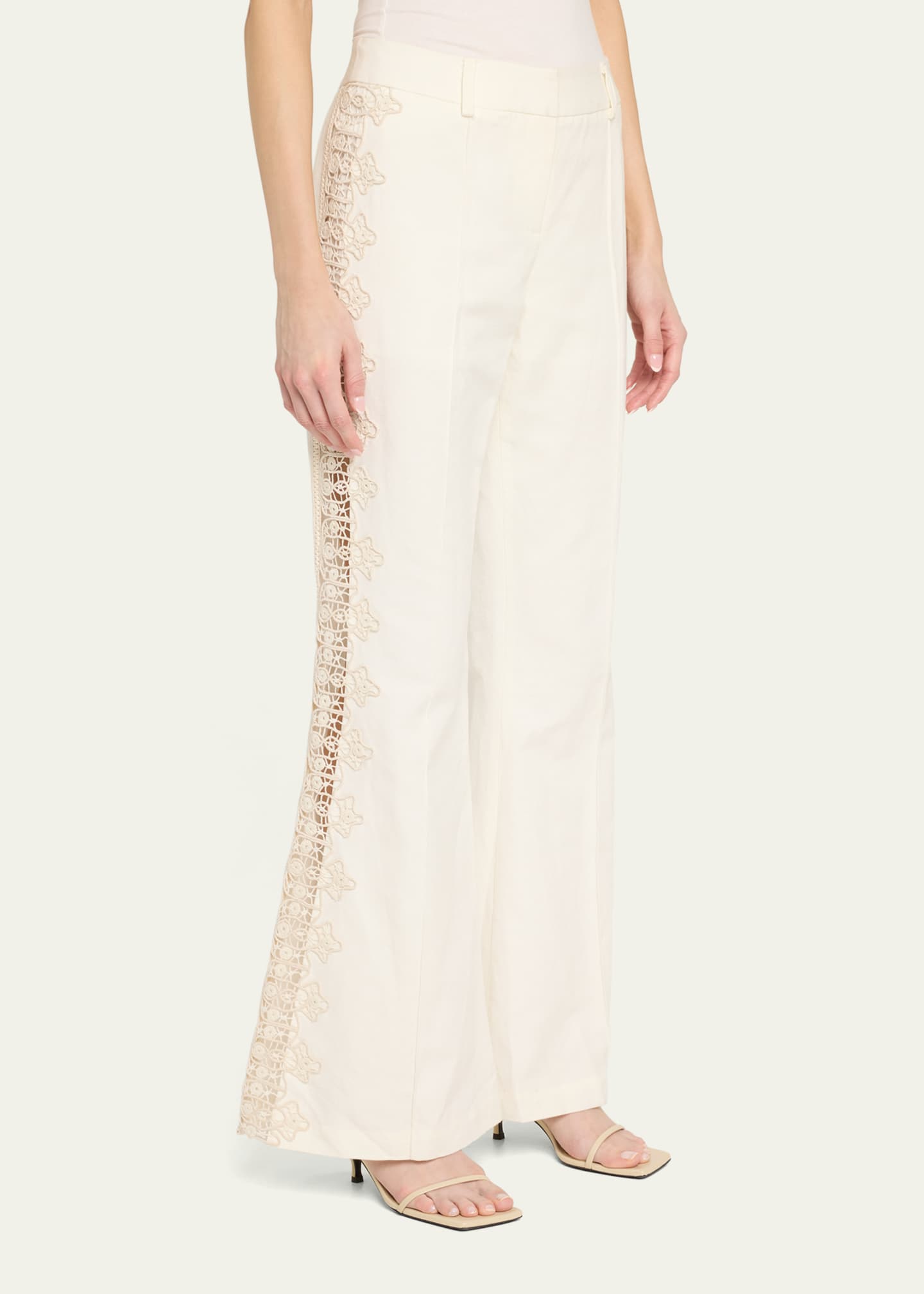 Zimmermann Illuminate Trimmed Flare Pants Image 4 of 5