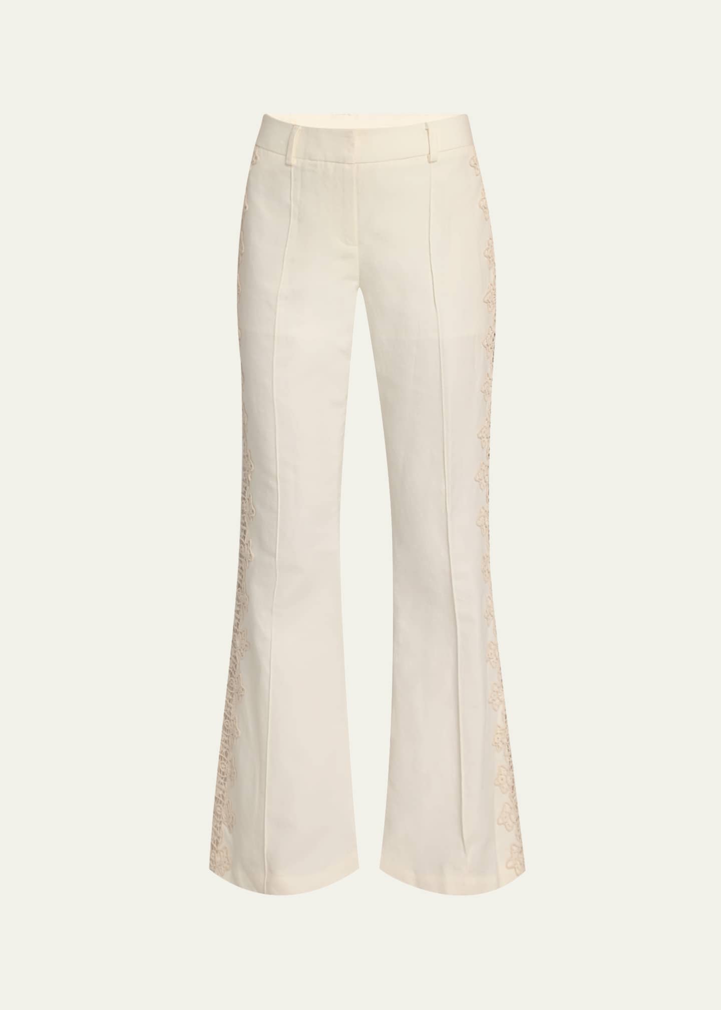 Zimmermann Illuminate Trimmed Flare Pants Image 1 of 5