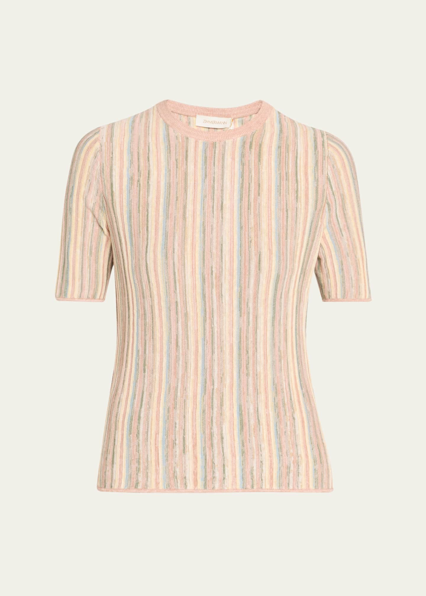 Zimmermann Illuminate Stripe Mouline Tee Image 1 of 5