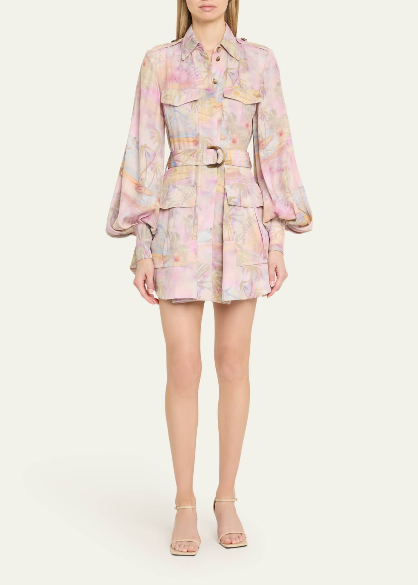 Zimmermann Dawning Cargo Mini Dress Image 2 of 5