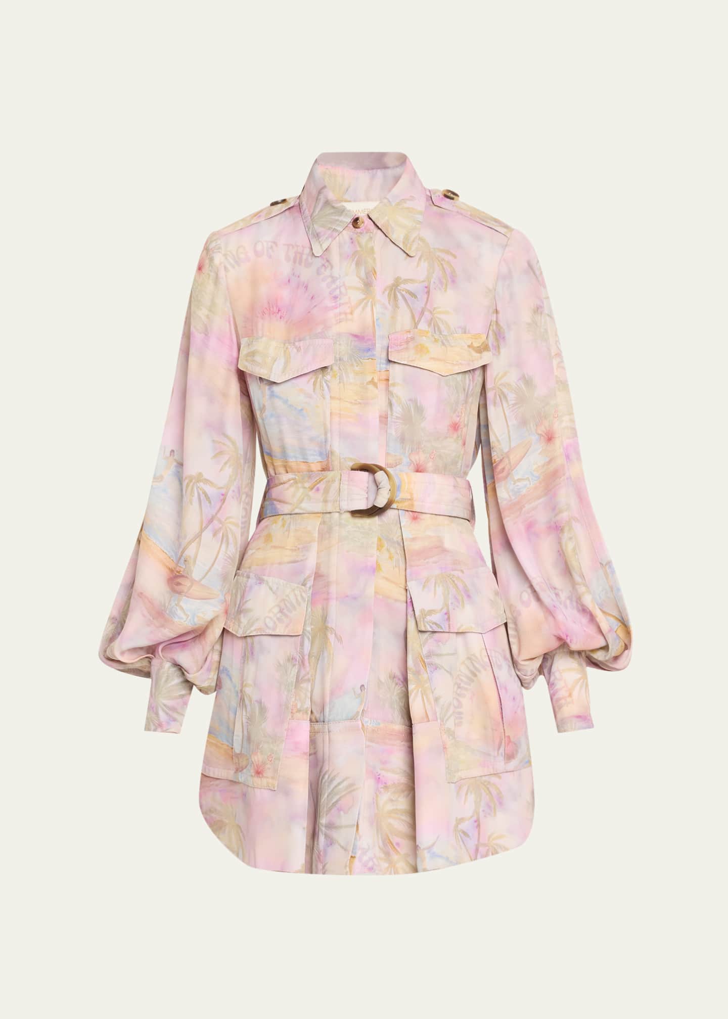 Zimmermann Dawning Cargo Mini Dress Image 1 of 5
