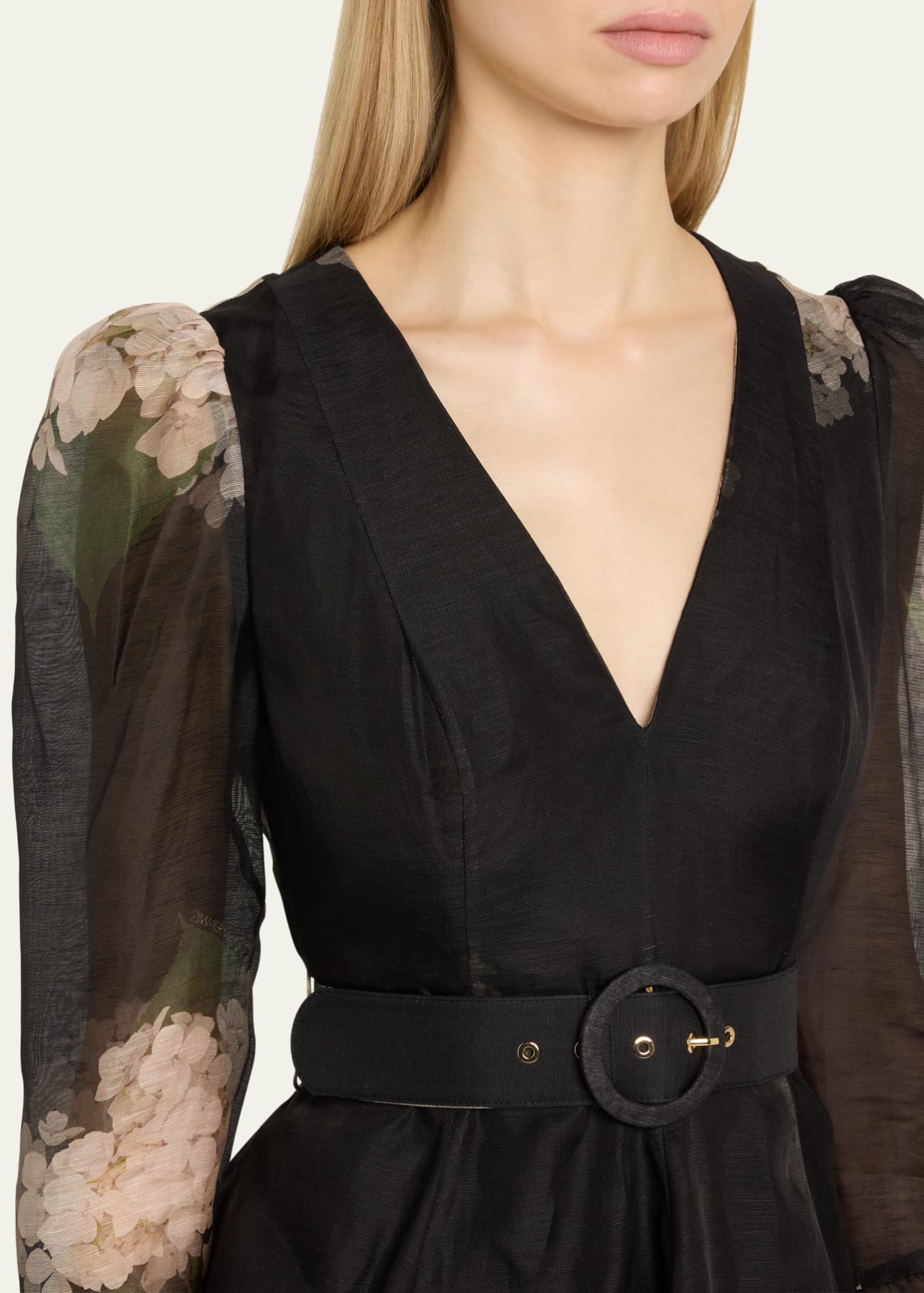 Zimmermann Balance Long-Sleeve Mini Dress Image 5 of 5