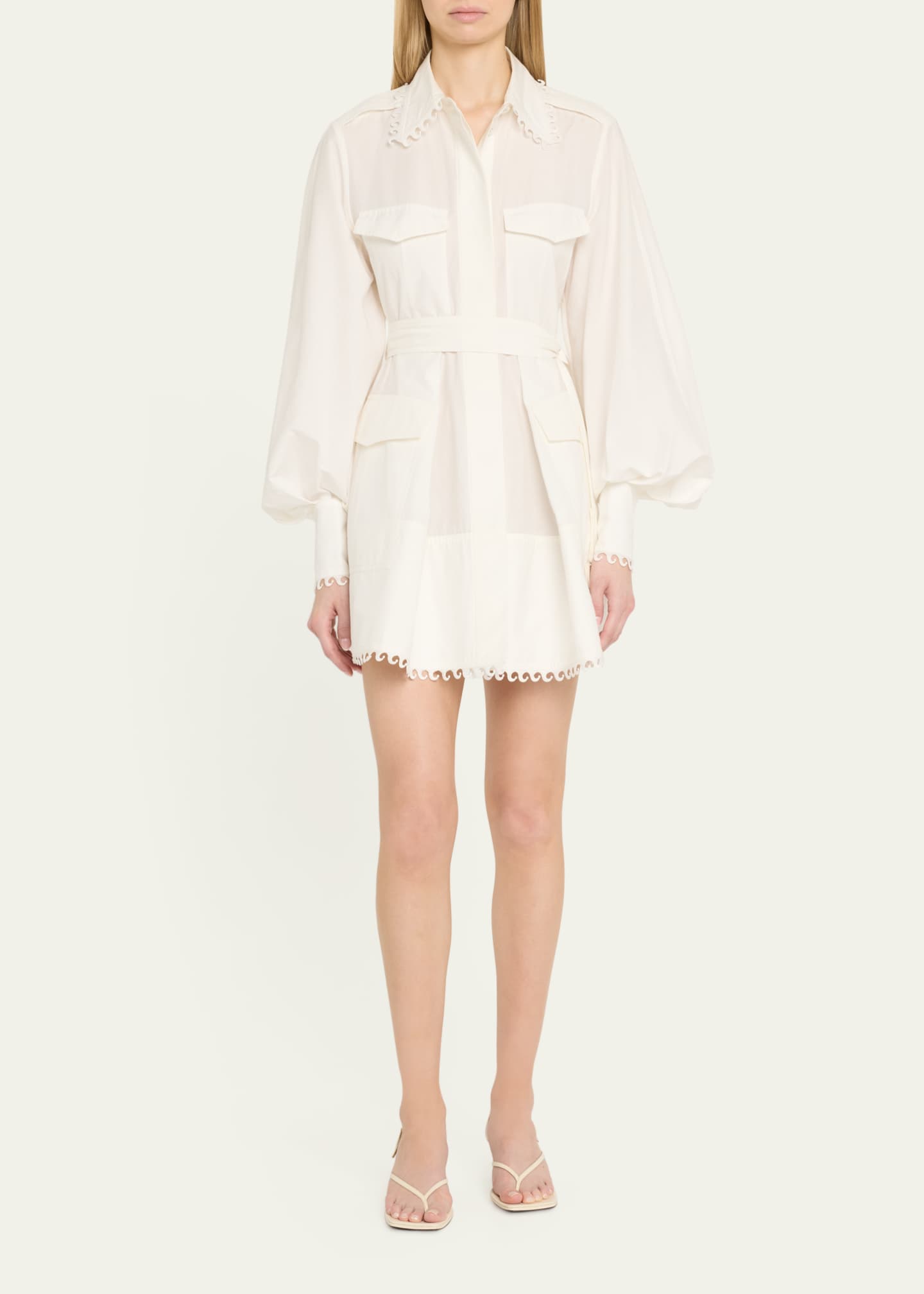 Zimmermann Illuminate Utility Mini Dress Image 2 of 5