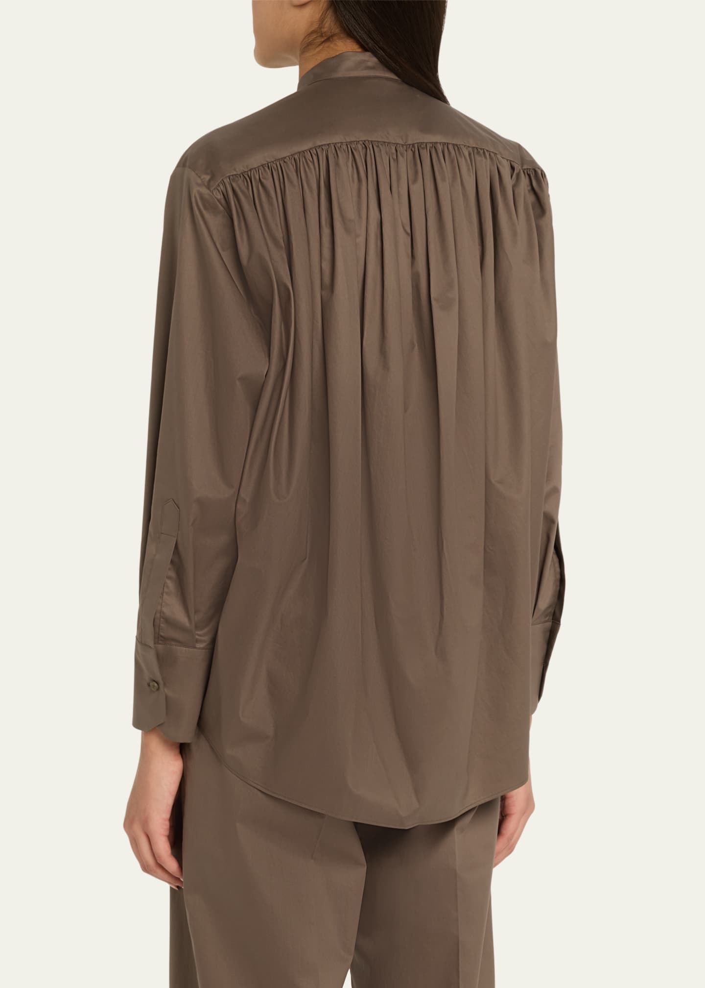 SaSuPhi Baloon Mandarin Cotton Shirt Image 3 of 5