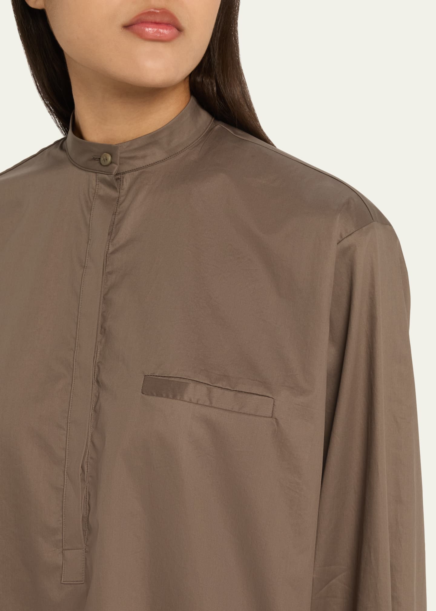 SaSuPhi Baloon Mandarin Cotton Shirt Image 5 of 5