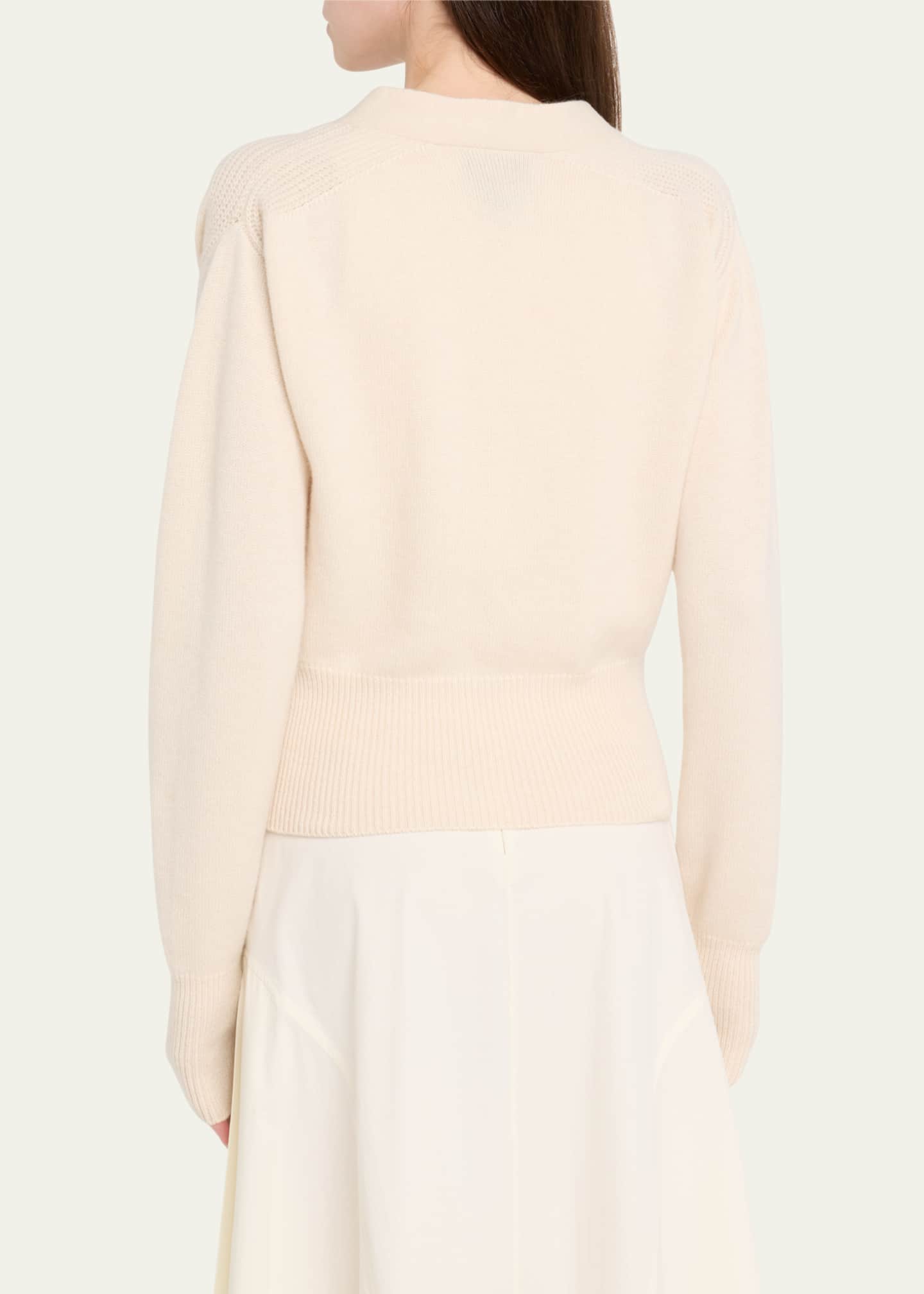 SaSuPhi Tailored V-Neck Cashmere Cardigan Image 3 of 5