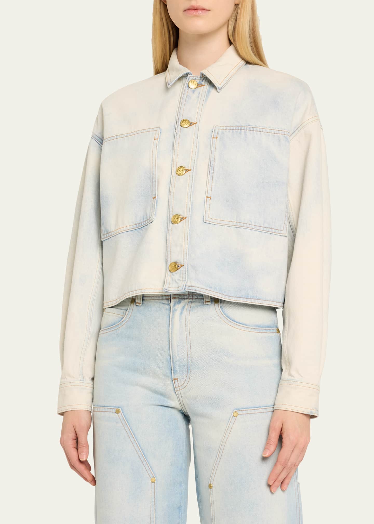 Ulla Johnson The Bobbi Denim Shirt Jacket Image 4 of 5