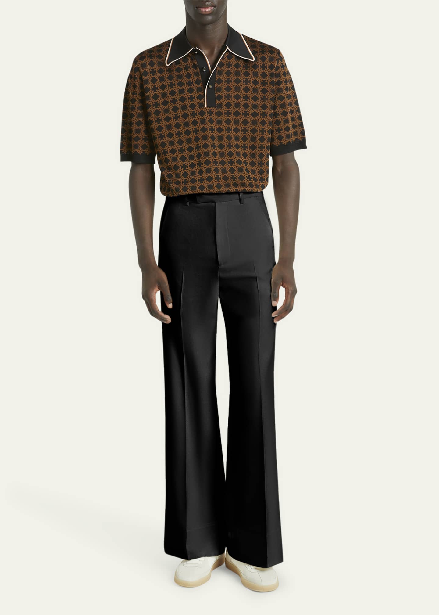 Amiri Men's Creased Wool Flare Pants Image 2 of 5