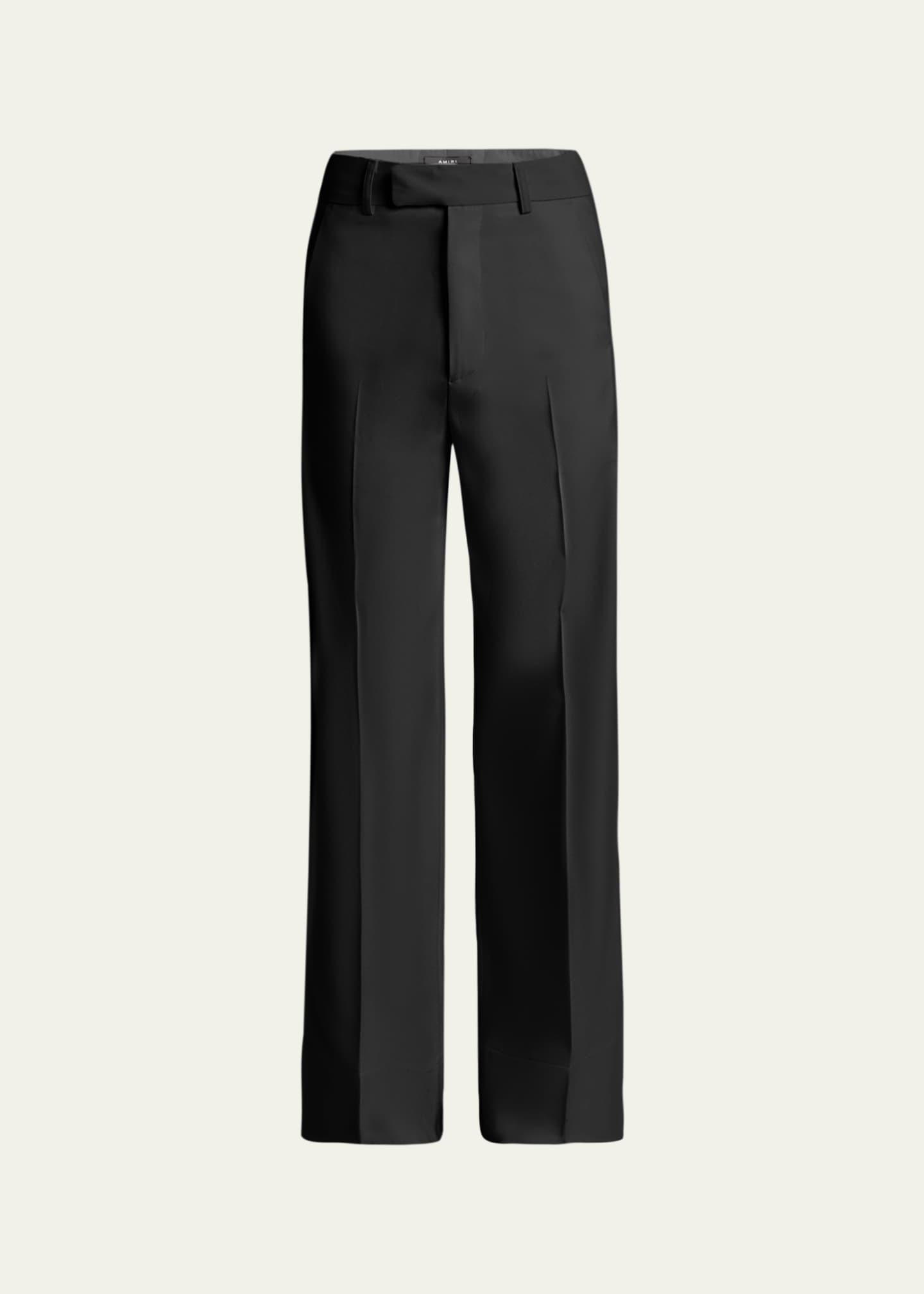 Amiri Men's Creased Wool Flare Pants Image 1 of 5