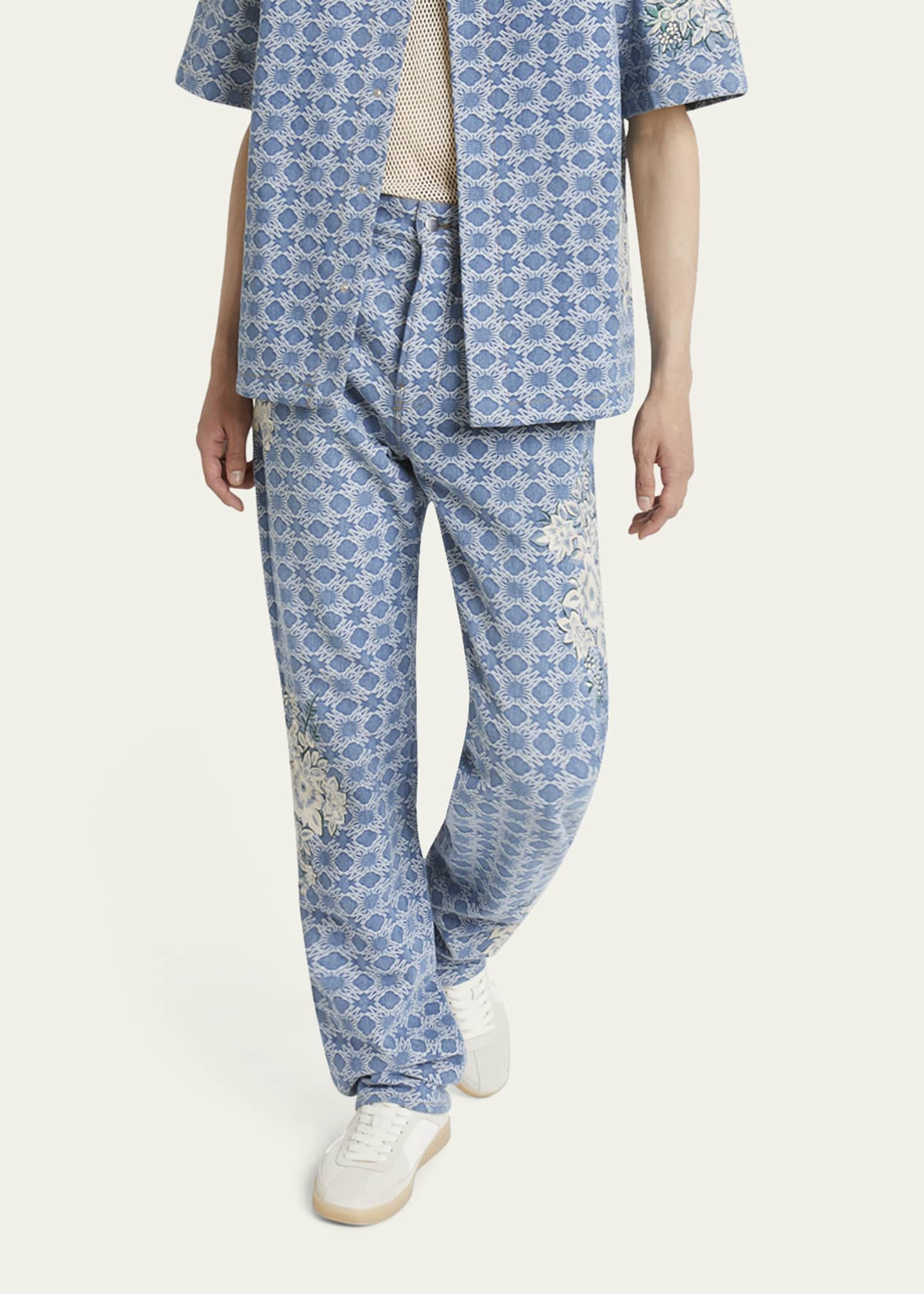 Amiri Men's Floral Embroidered MA Quad Jeans Image 2 of 5