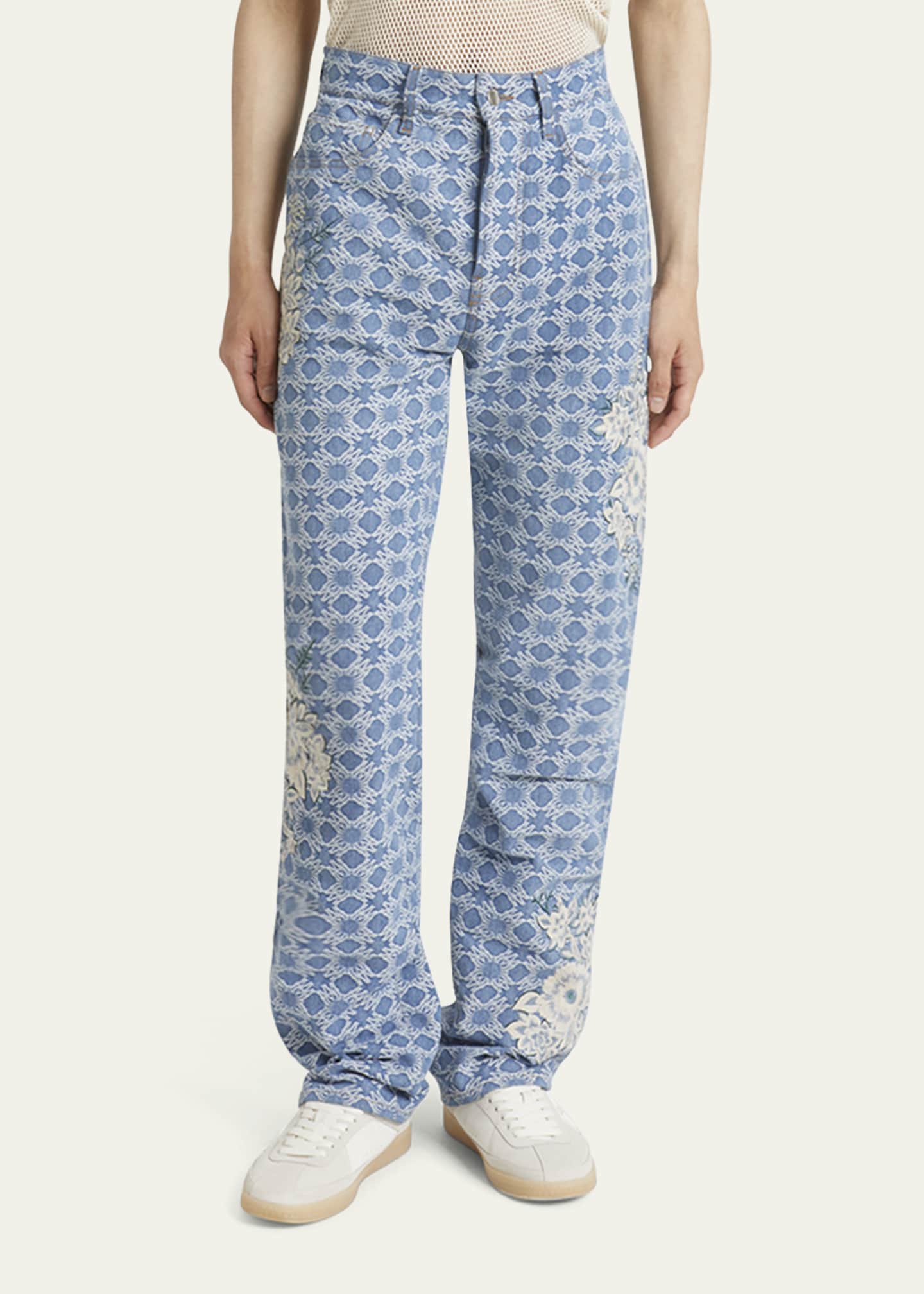 Amiri Men's Floral Embroidered MA Quad Jeans Image 4 of 5