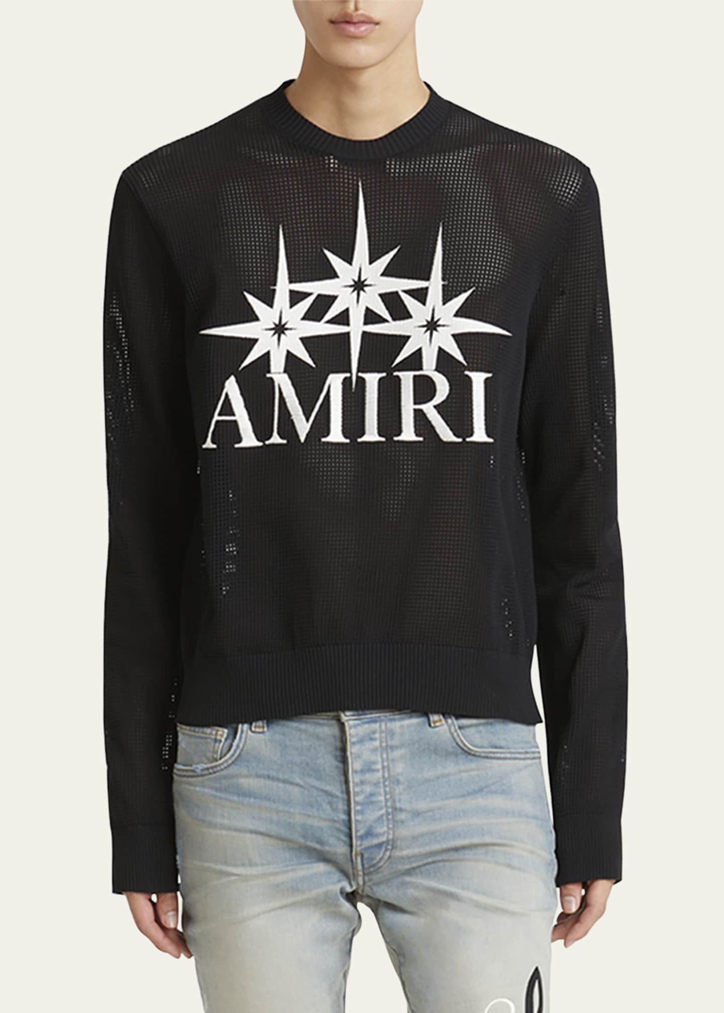 Amiri Men's Starburst Mesh Sweater Image 2 of 5