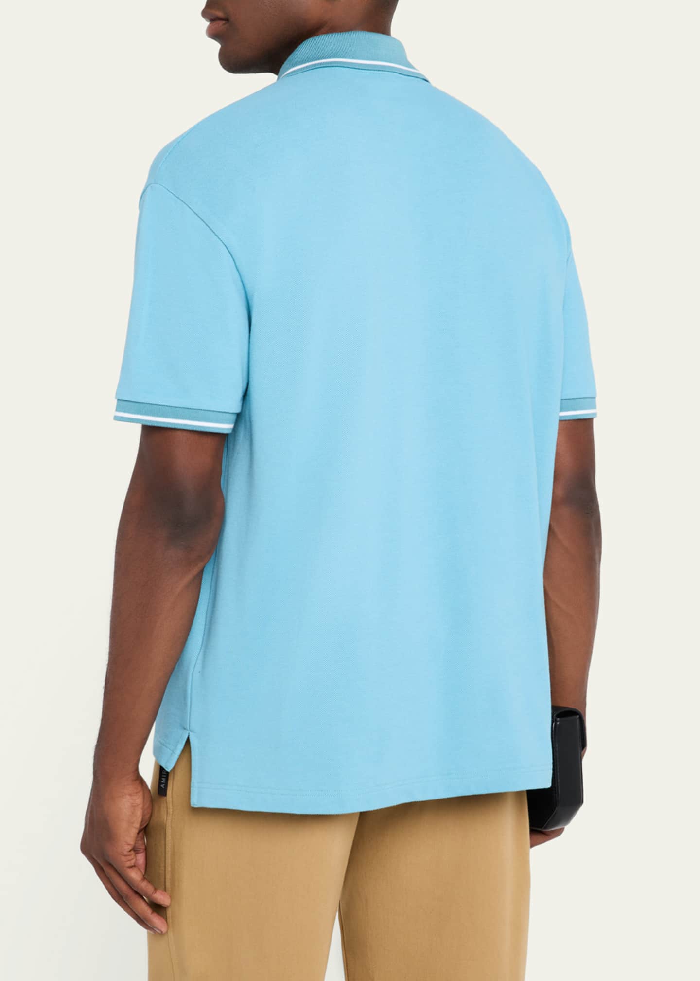 Amiri Men's Starburst Cotton Polo Shirt - Bergdorf Goodman