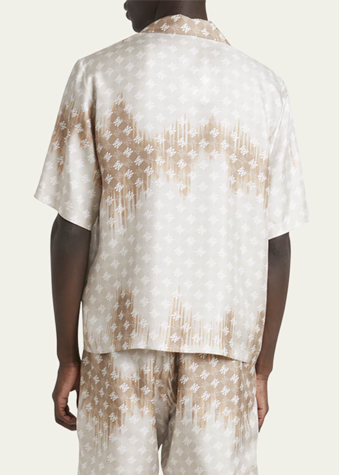 Tシャツ・カットソー AMIRI MA QUAD JACQUARD CAMP SHIRT (AMSTCA1070 ALABASTER) AMIRI Quad Jacquard Camp Shirt | italist