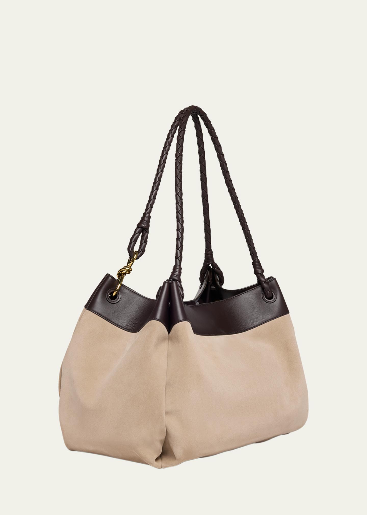 Bottega Veneta Parachute Maxi Suede Shoulder Bag - Bergdorf Goodman