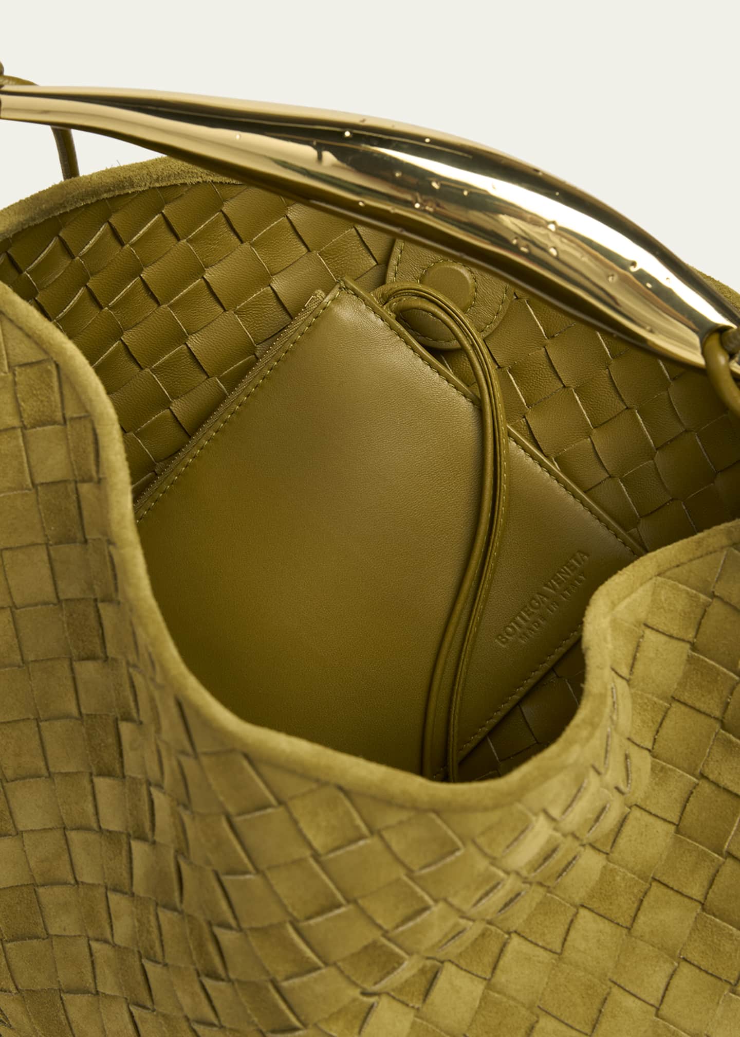 Bottega Veneta Sardine Medium Suede Hobo Bag Image 4 of 6