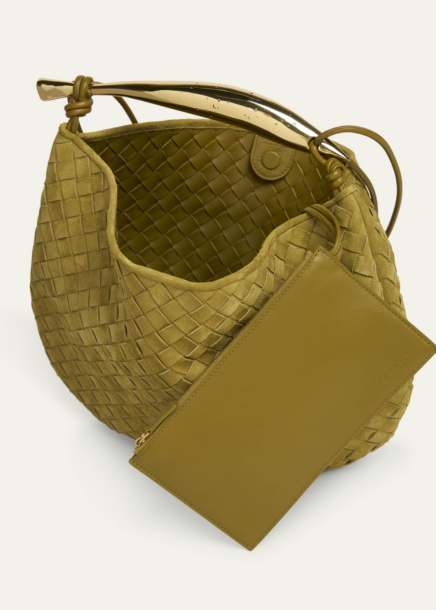 Bottega Veneta Sardine Medium Suede Hobo Bag Image 6 of 6
