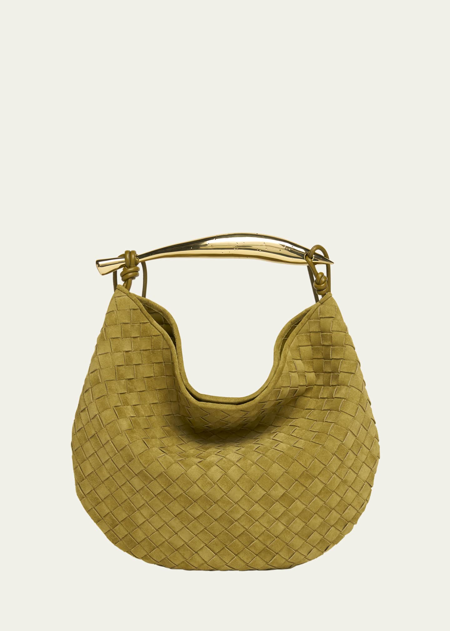 Bottega Veneta Sardine Medium Suede Hobo Bag Image 1 of 6