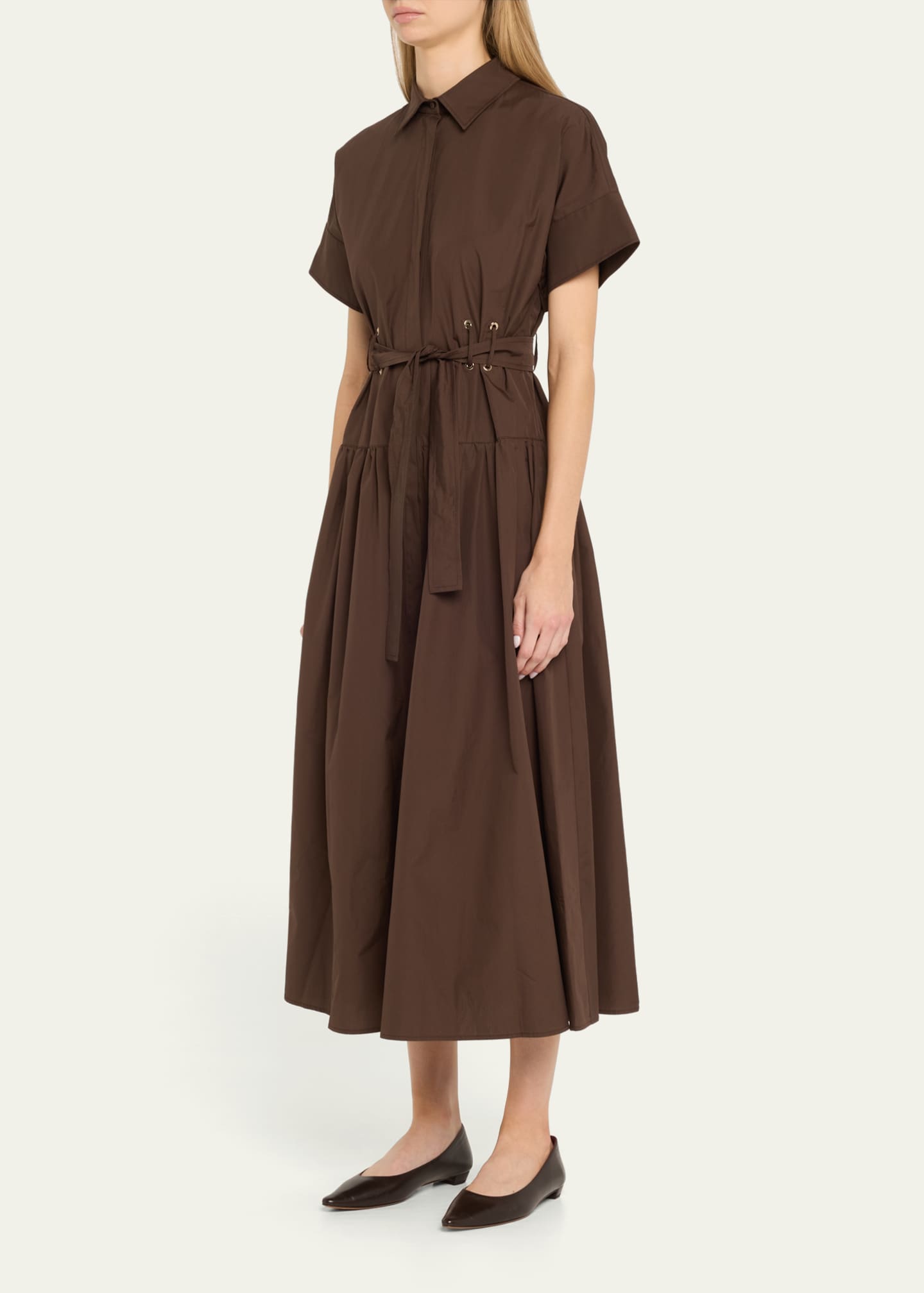 Max Mara Agoraio Self-Tie Midi Dress Image 4 of 5