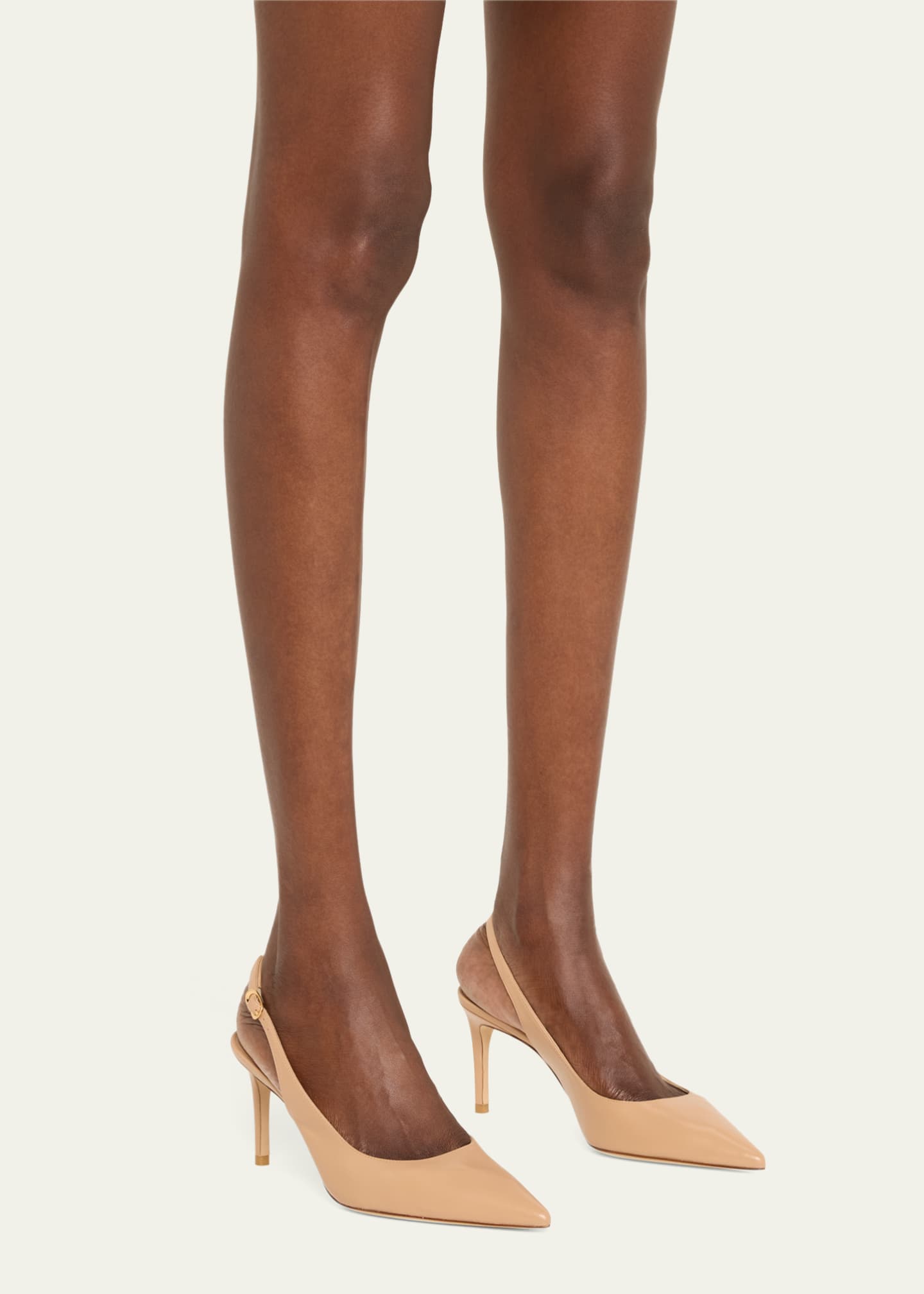 Stuart Weitzman Stuart Leather Slingback Pumps Image 2 of 6