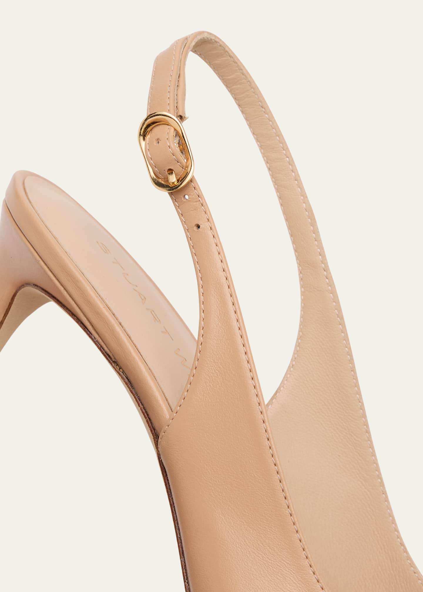 Stuart Weitzman Stuart Leather Slingback Pumps Image 5 of 6