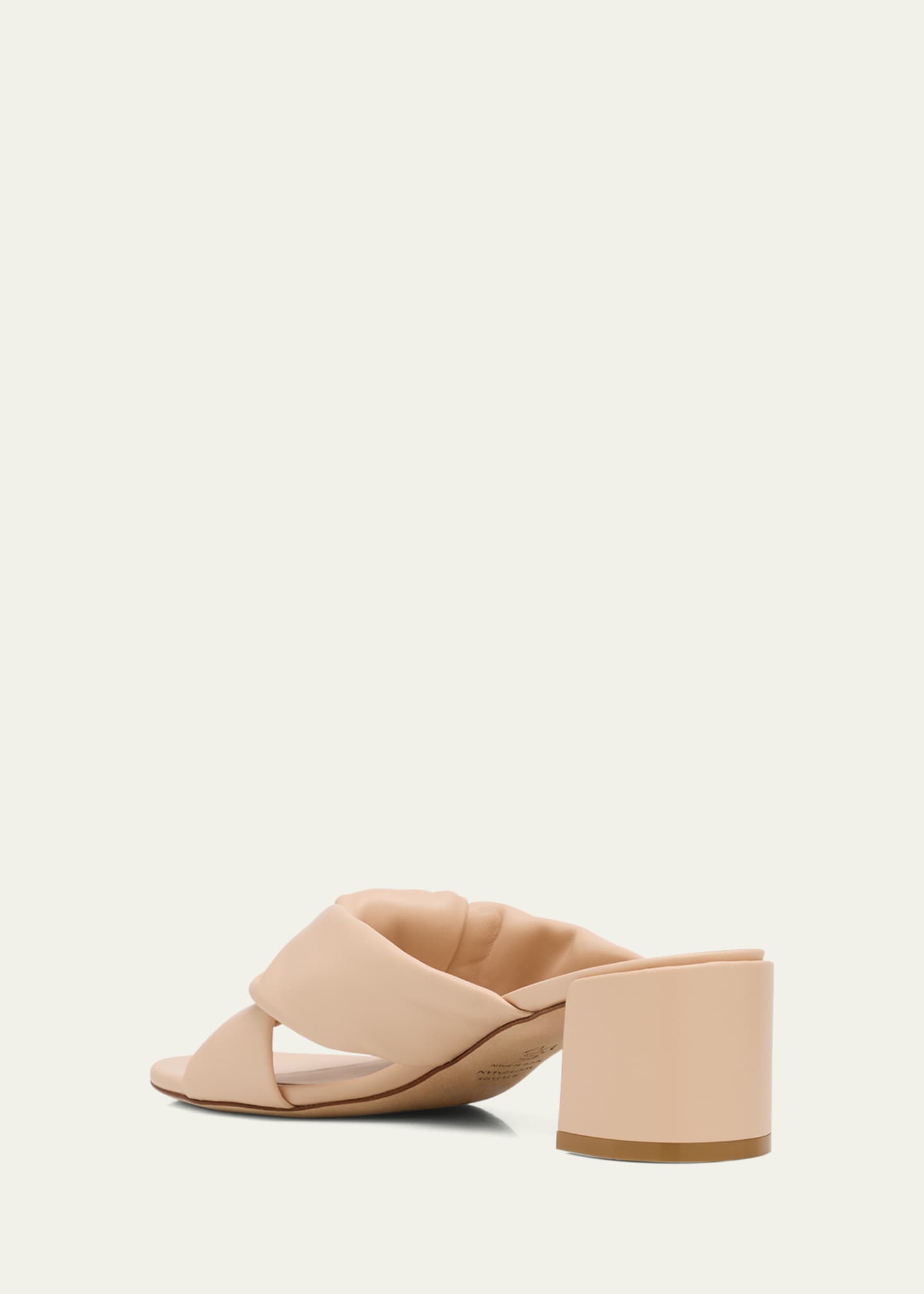 Stuart Weitzman Cece Leather Twisted Ring Slide Sandals Image 2 of 4