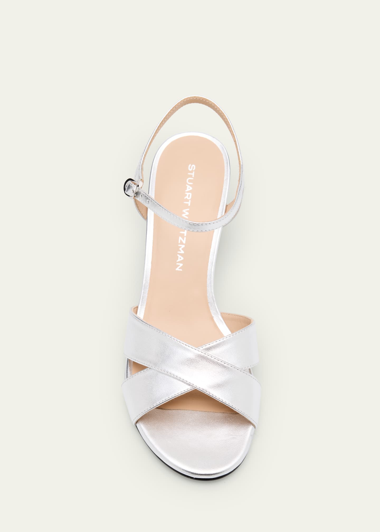Stuart Weitzman Dayna Metallic Crisscross Wedge Sandals Image 6 of 7