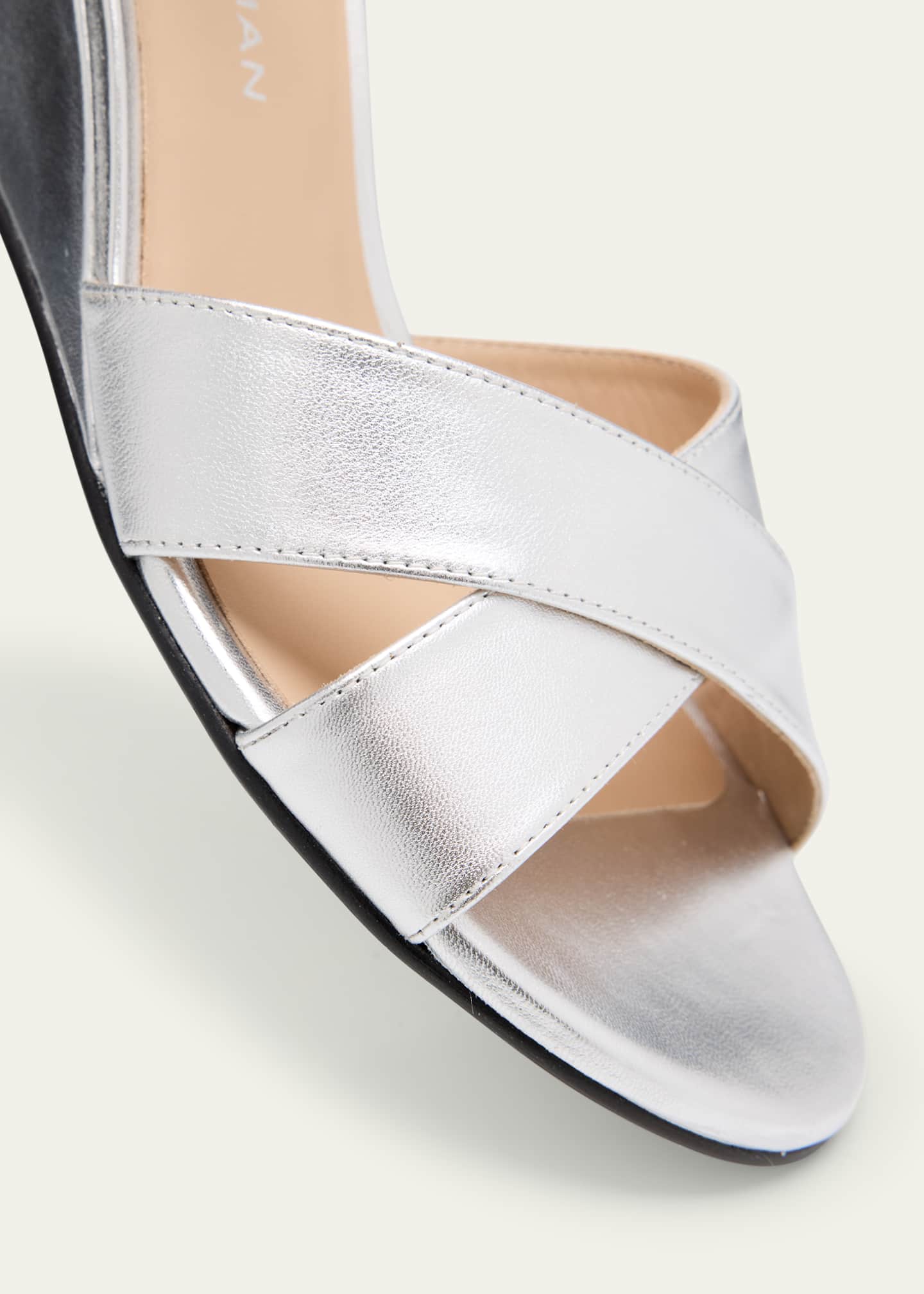 Stuart Weitzman Dayna Metallic Crisscross Wedge Sandals Image 7 of 7