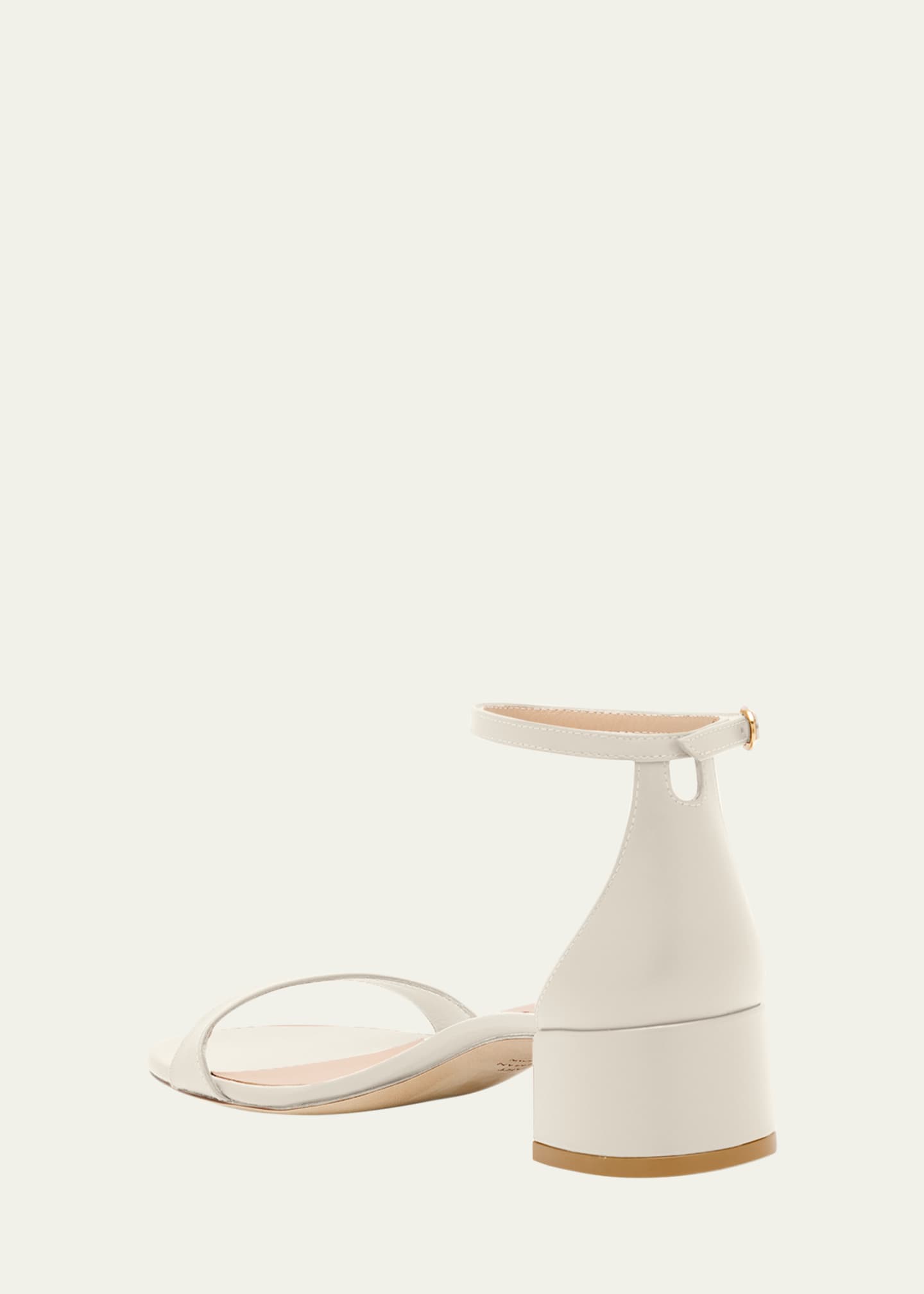 Stuart Weitzman Nudist Leather Ankle-Strap Sandals Image 4 of 6
