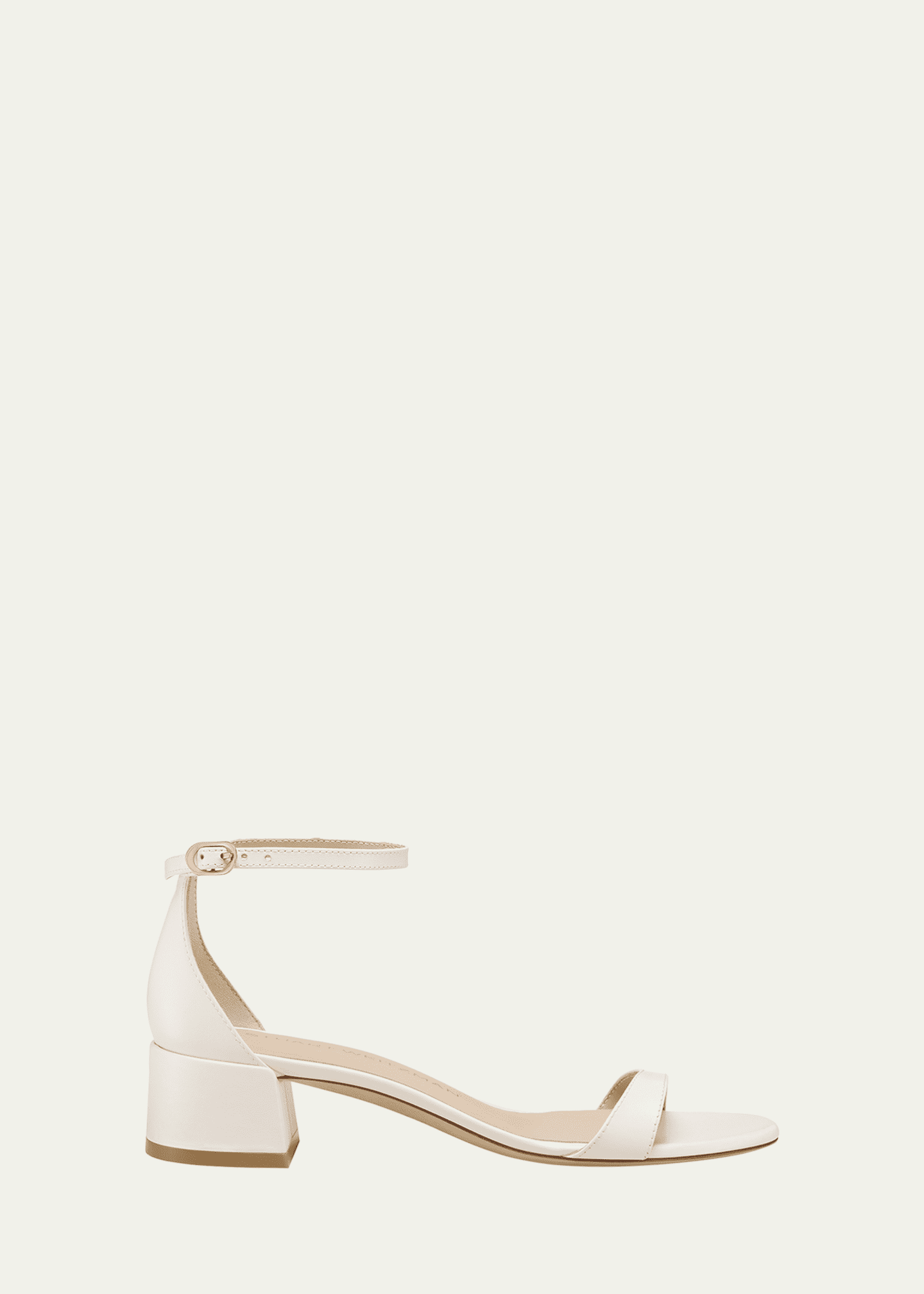 Stuart Weitzman Nudist Leather Ankle-Strap Sandals Image 1 of 6