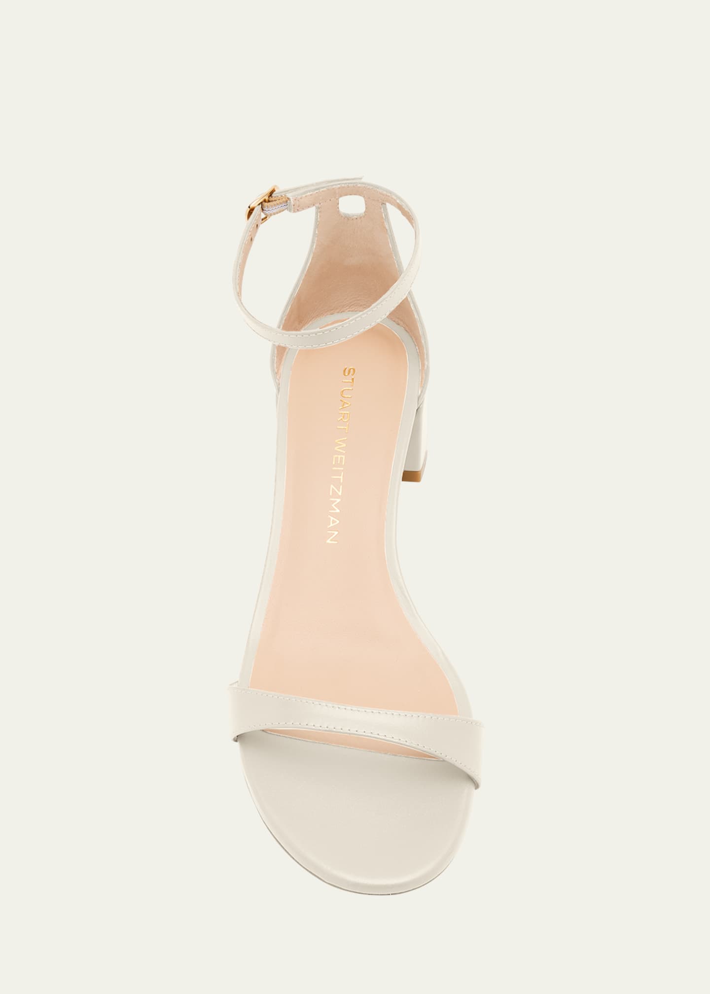 Stuart Weitzman Nudist Leather Ankle-Strap Sandals Image 5 of 6