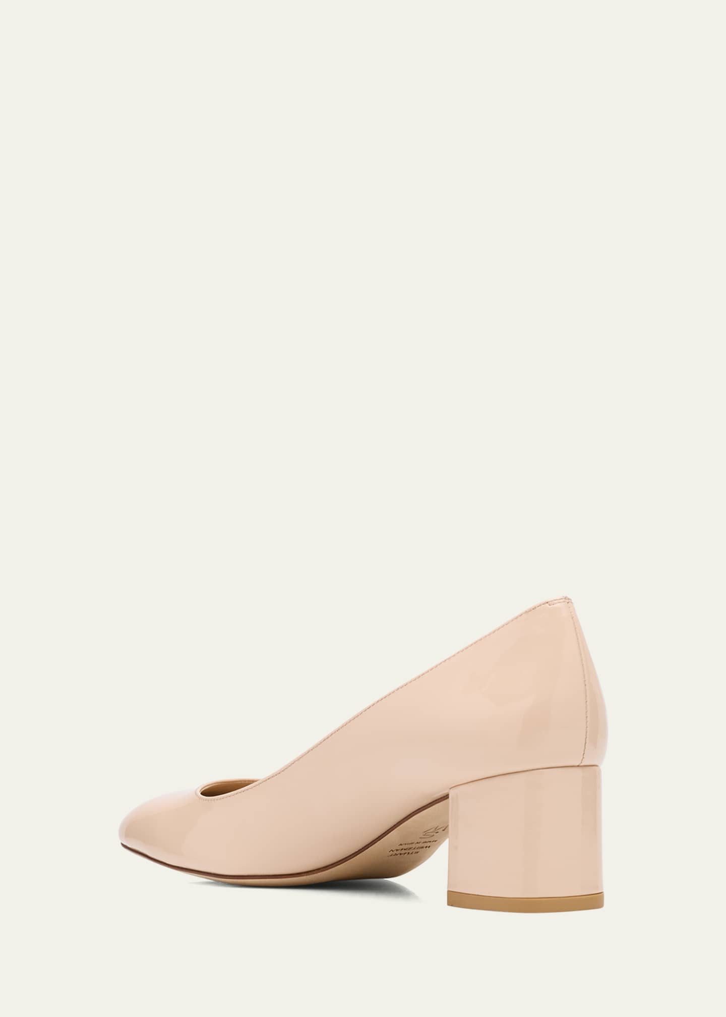 Stuart Weitzman Maeve Patent Block-Heel Pumps Image 4 of 6