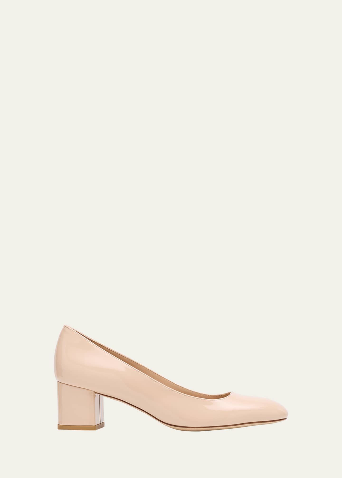 Stuart Weitzman Maeve Patent Block-Heel Pumps Image 1 of 6