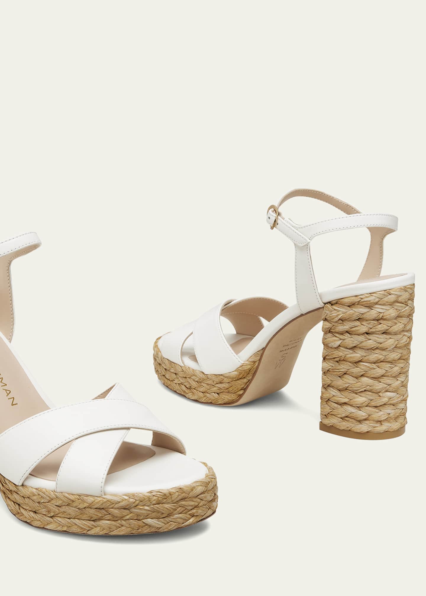 Stuart Weitzman Dayna Leather Crisscross Platform Sandals Image 5 of 5