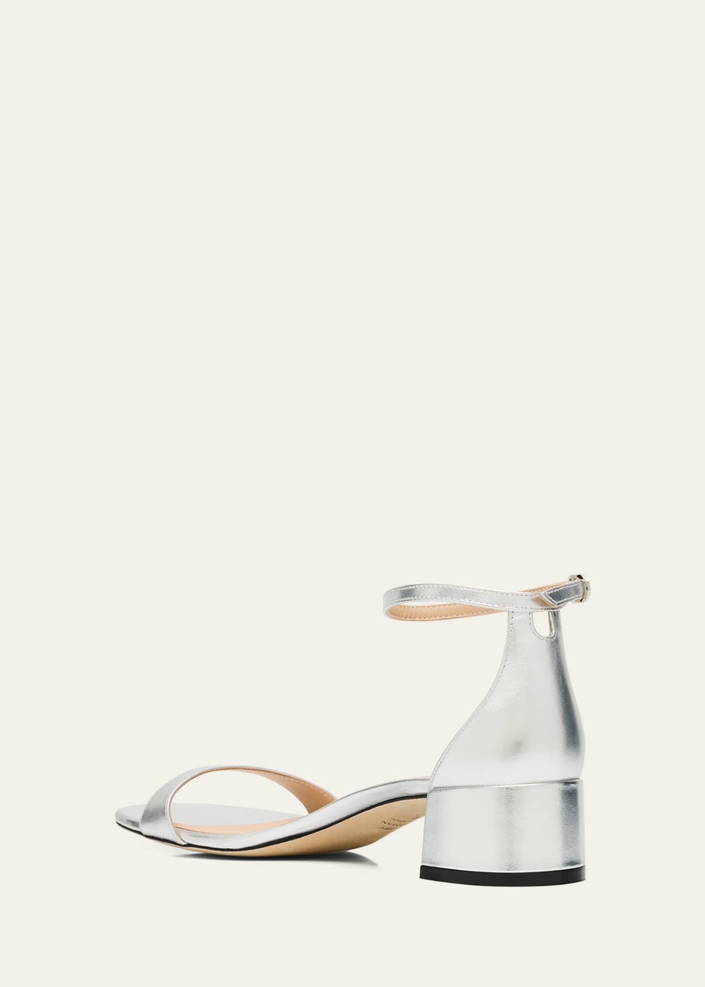 Stuart Weitzman Nudist Metallic Ankle-Strap Sandals Image 4 of 6
