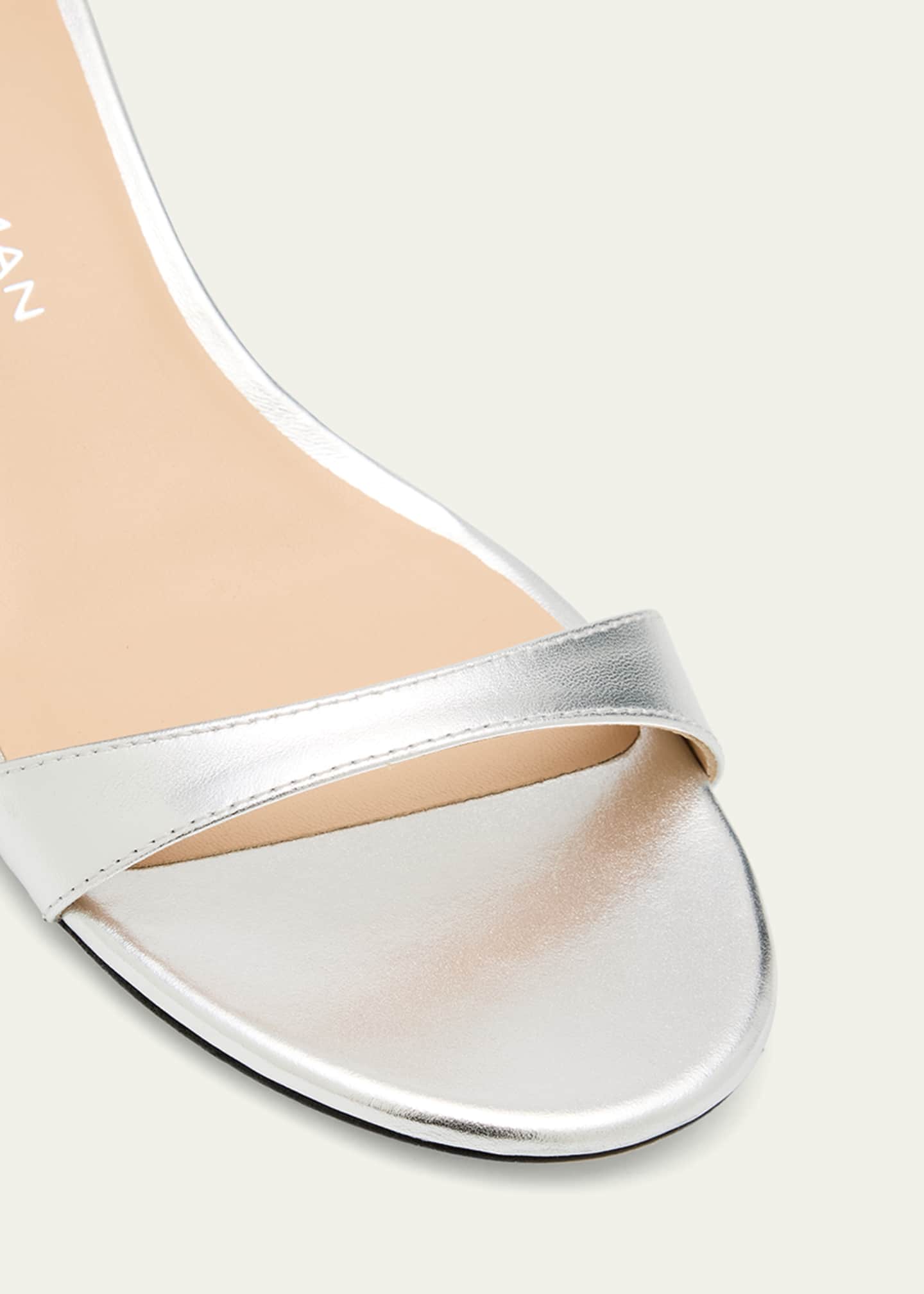 Stuart Weitzman Nudist Metallic Ankle-Strap Sandals Image 5 of 6