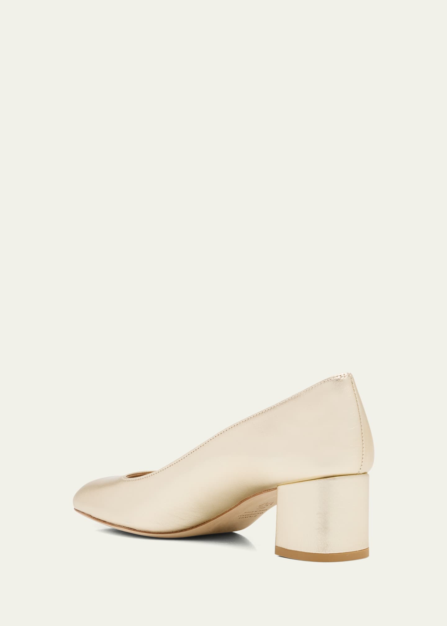Stuart Weitzman Maeve Metallic Block-Heel Pumps Image 4 of 6