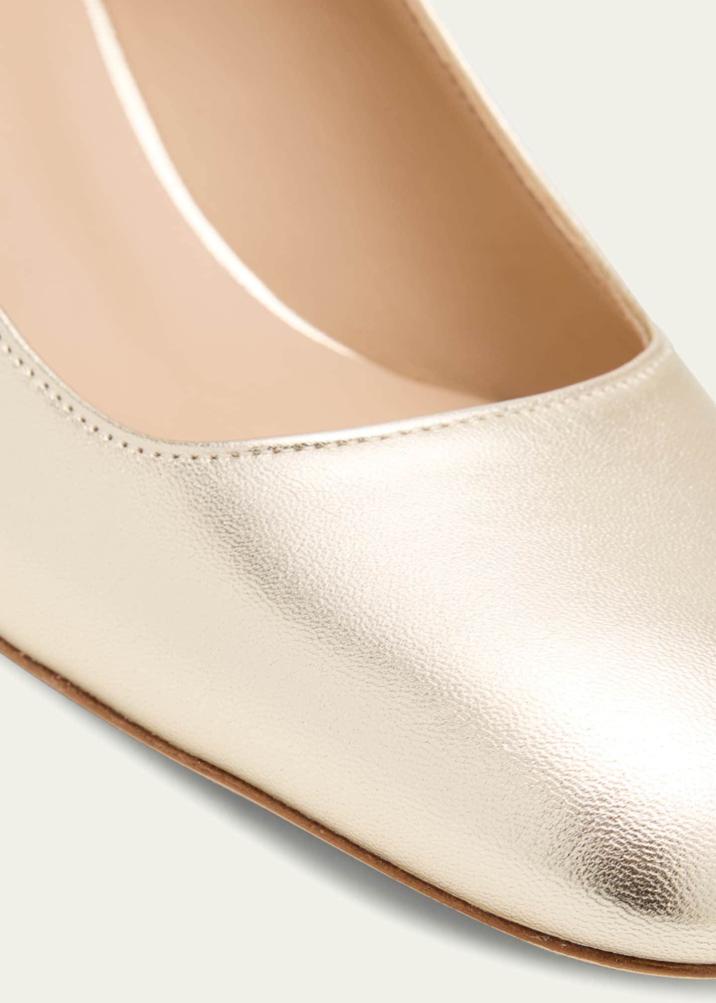 Stuart Weitzman Maeve Metallic Block-Heel Pumps Image 5 of 6
