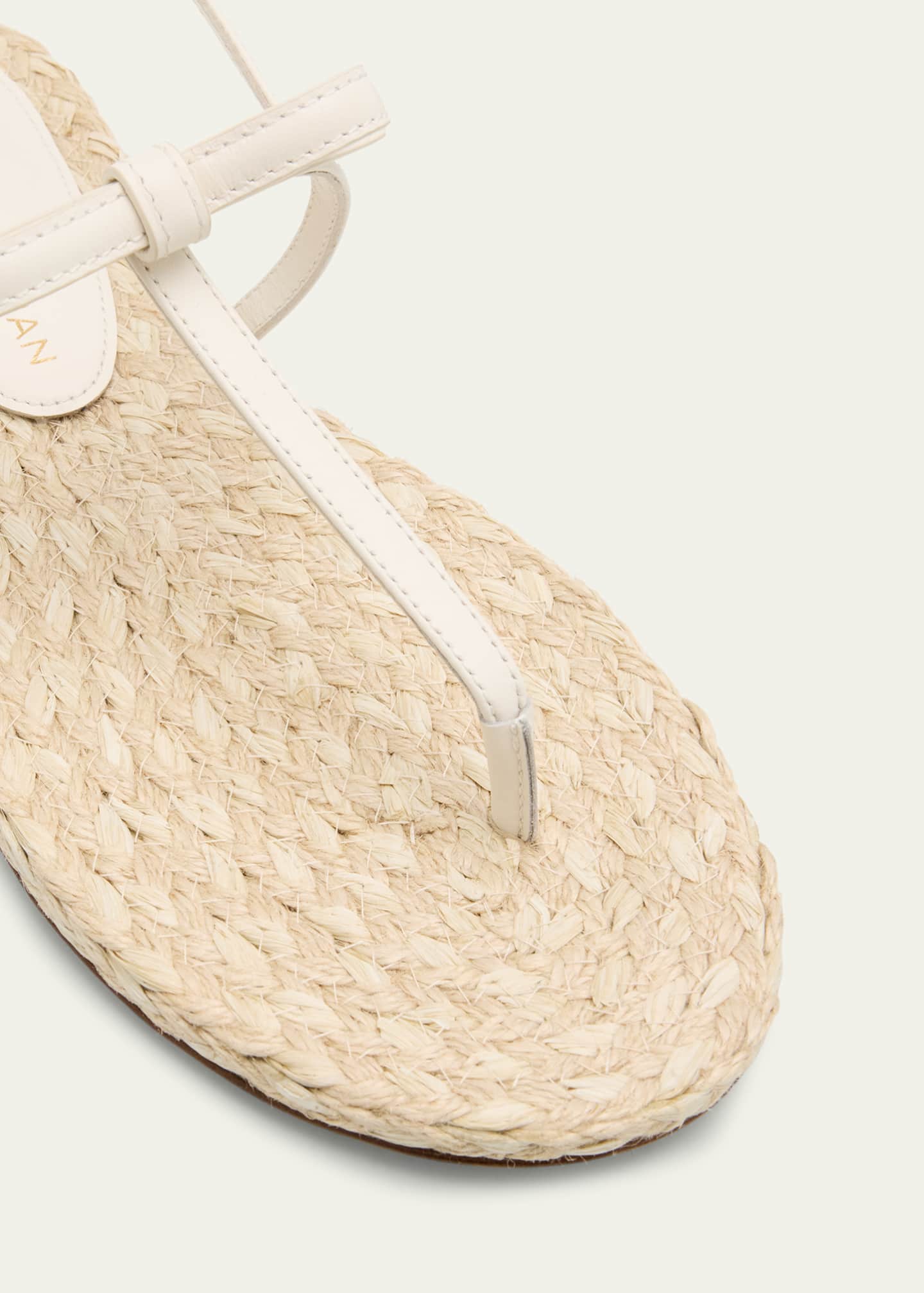 Stuart Weitzman Felicity Leather Bow Espadrille Sandals Image 5 of 6
