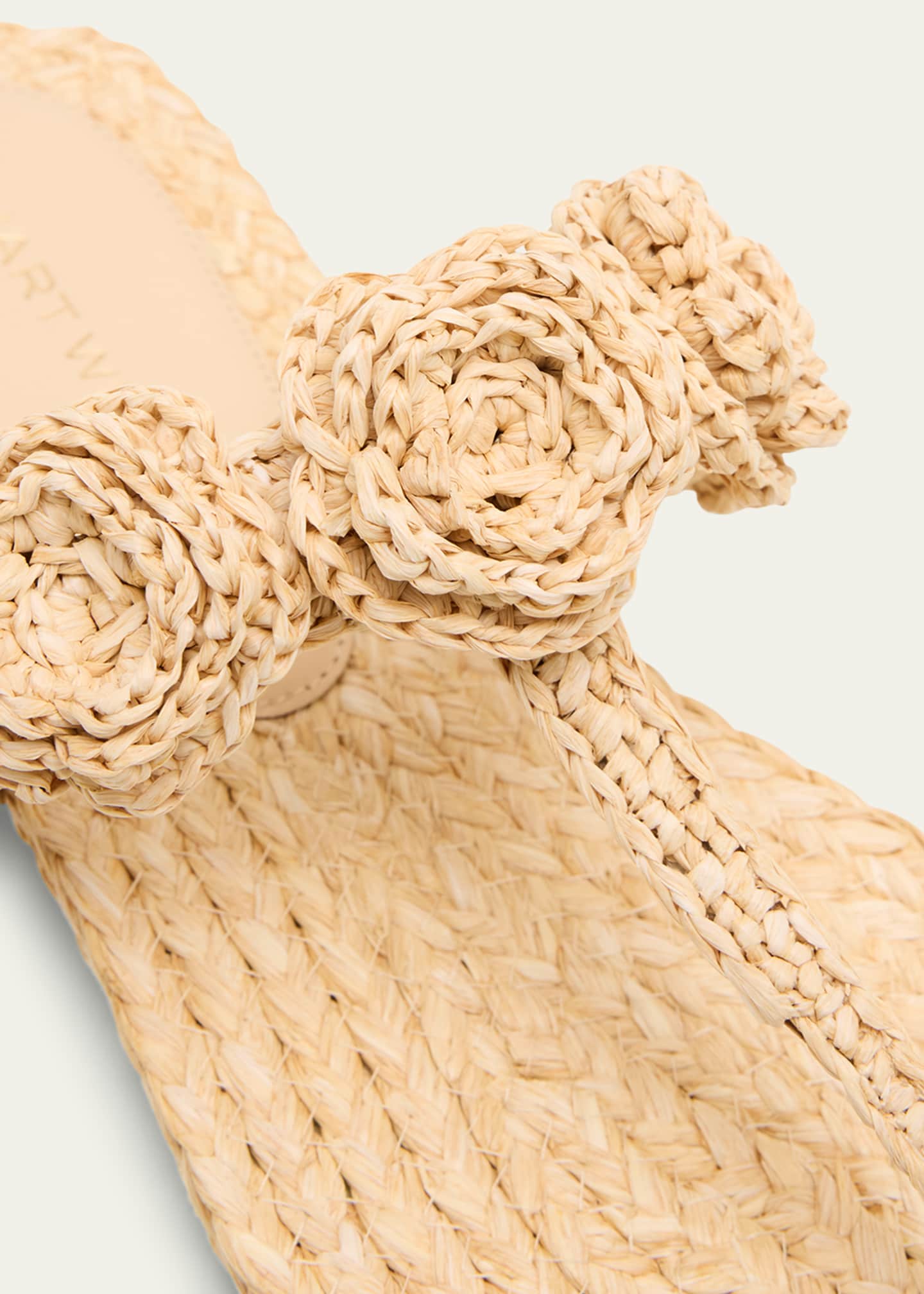 Stuart Weitzman Magnolia Raffia T-Strap Sandals Image 5 of 6