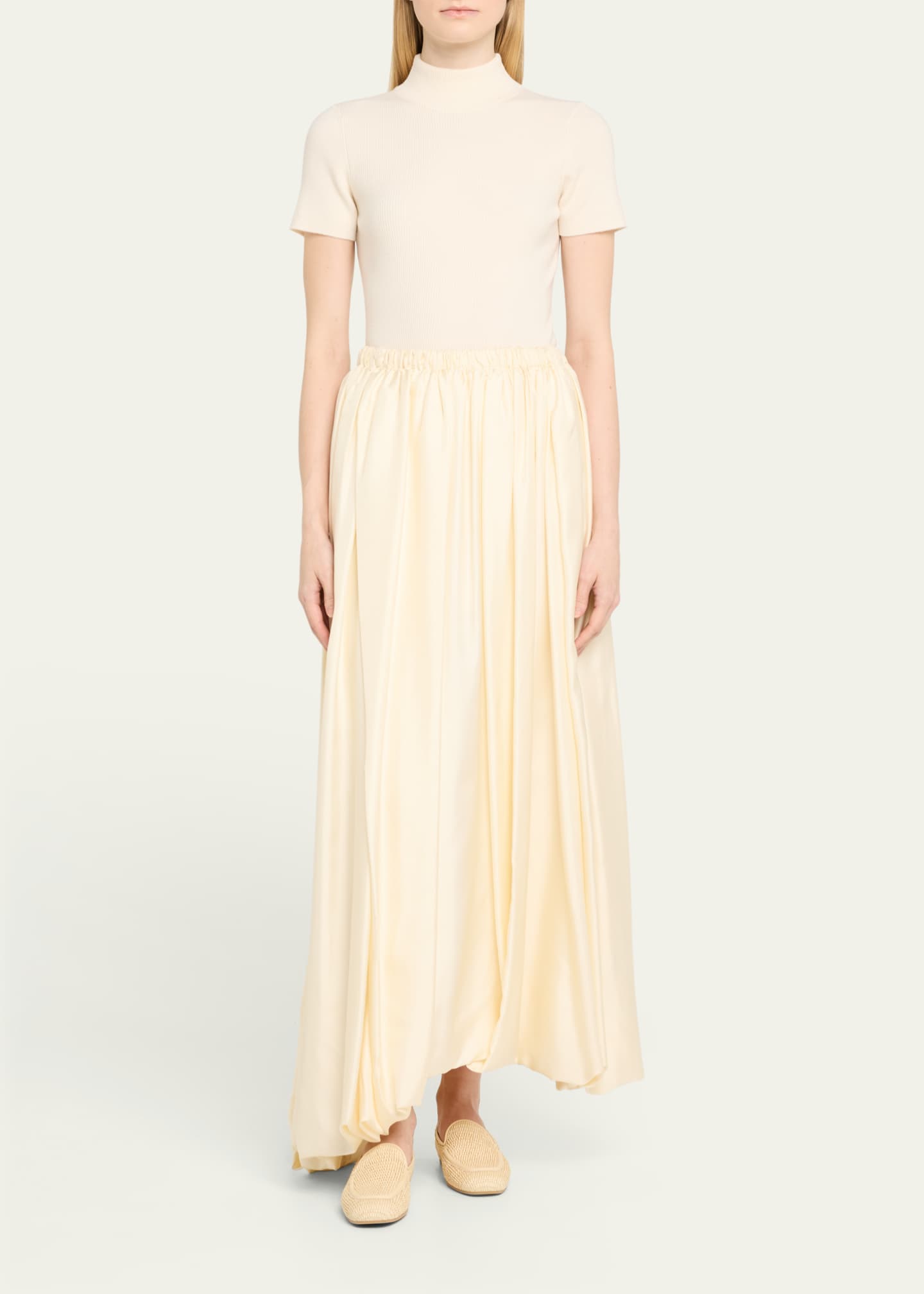 Stuart Weitzman Lee Woven Raffia Slip-On Loafers Image 3 of 6