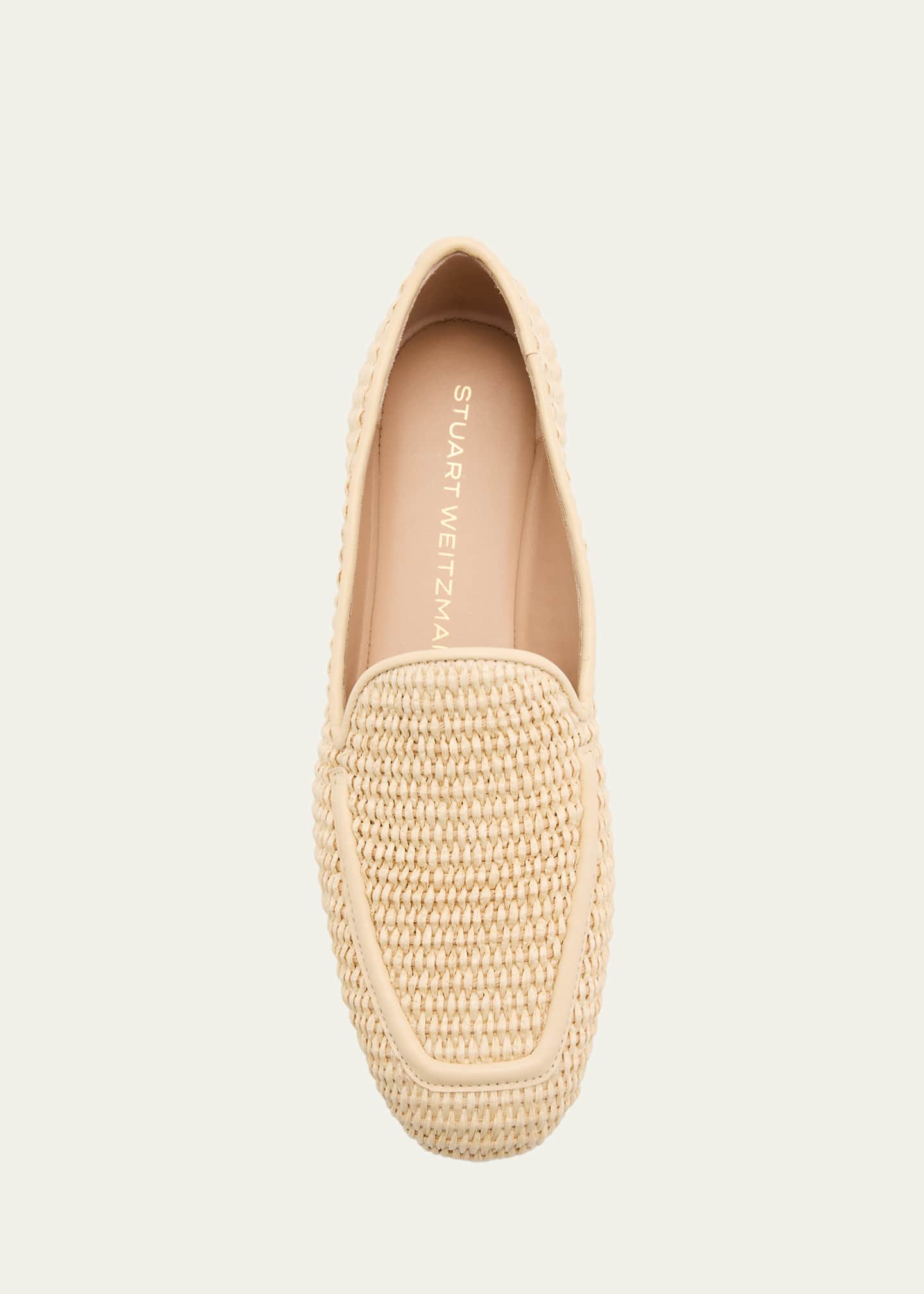 Stuart Weitzman Lee Woven Raffia Slip-On Loafers Image 6 of 6