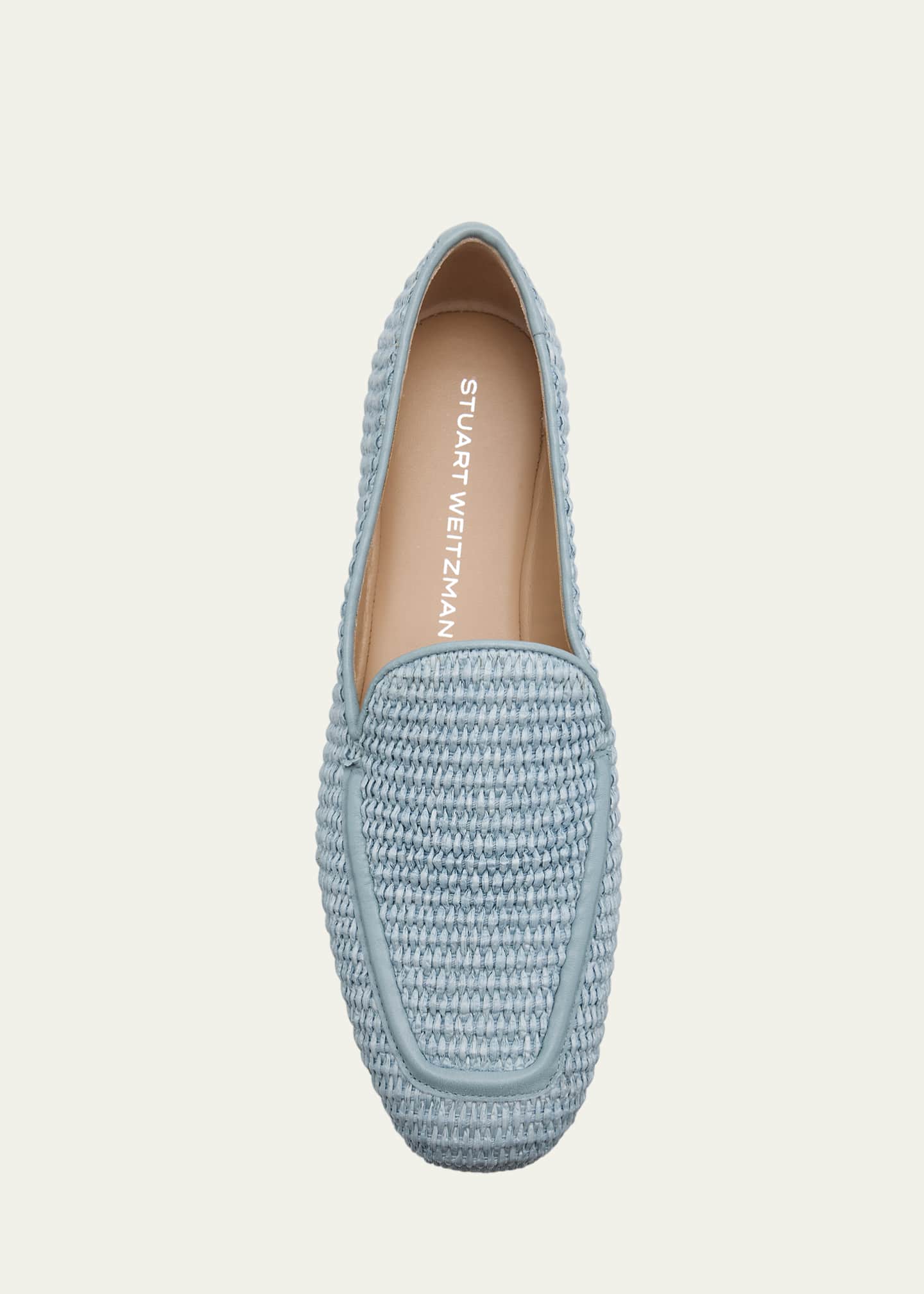 【STUART WEITZMAN】モカシン ラグソール 無地【送料関税無料】 Stuart Weitzman Lee Woven Raffia Slip-On Loafers - Bergdorf